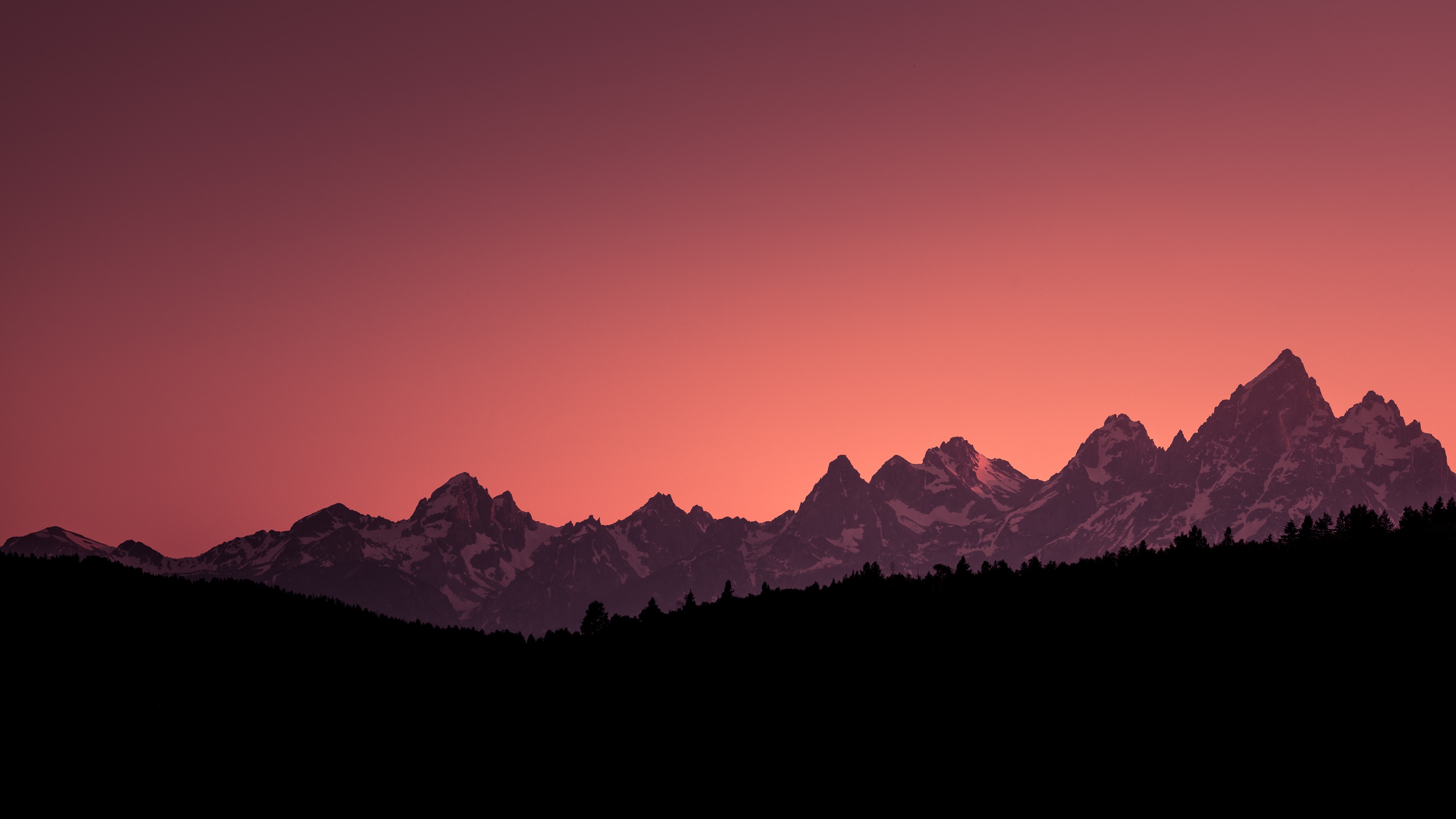 nature, hd, sunset, 4k, mountains, HD Wallpaper