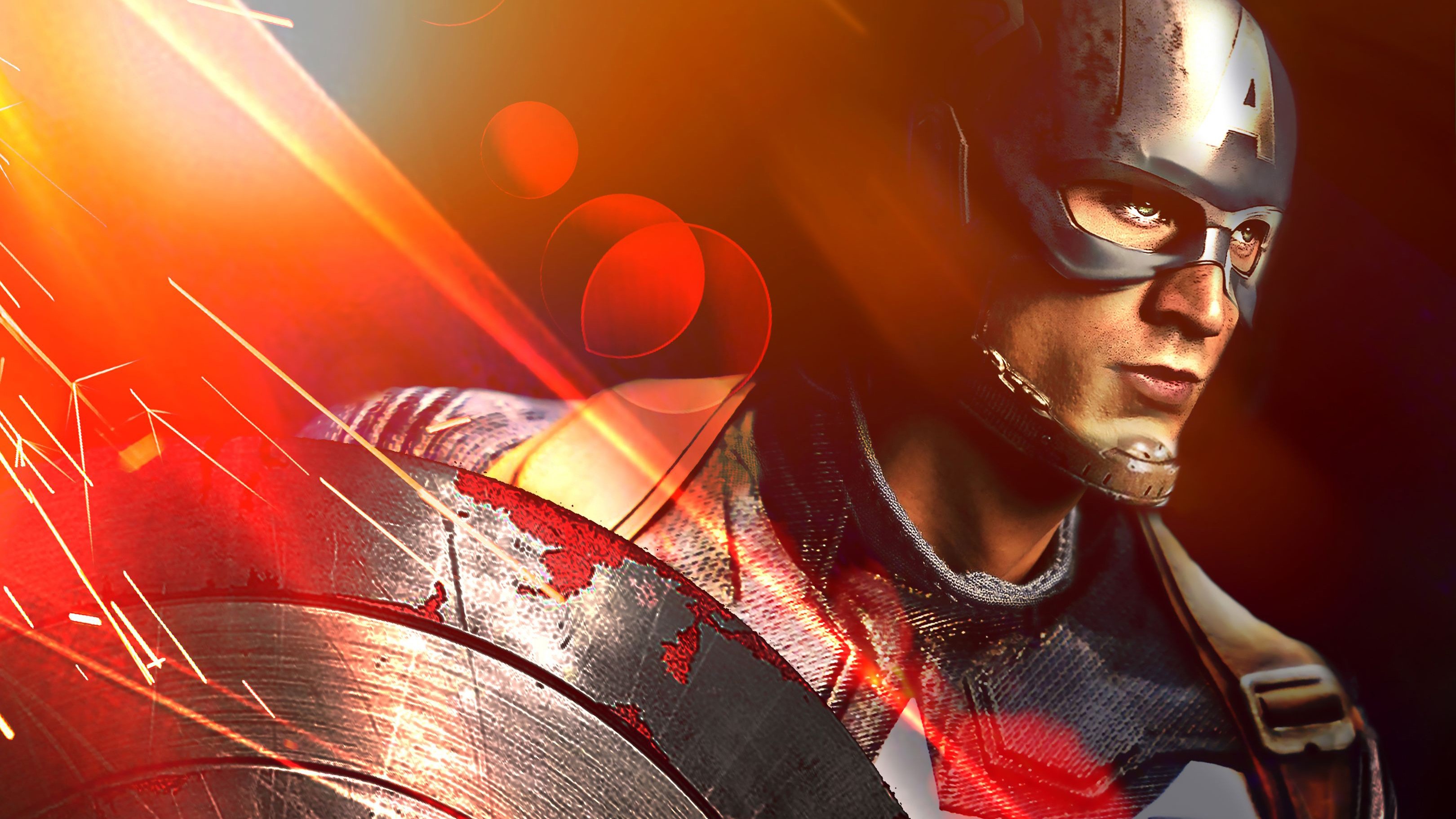 captain america, hd, 4k, artwork, digital art, superheroes, HD Wallpaper