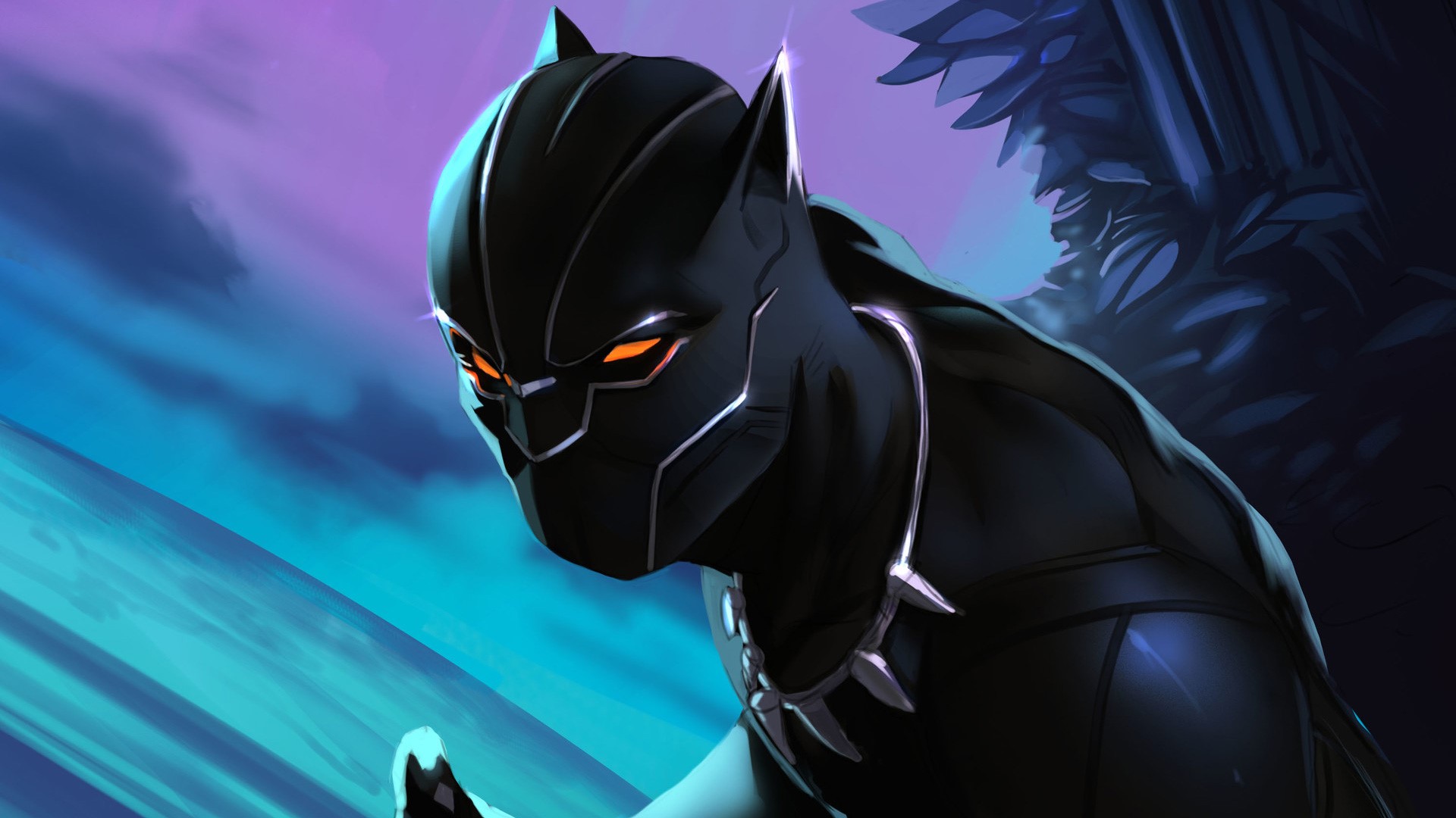 black panther, artwork, hd, artist, digital art, artstation, superheroes, HD Wallpaper