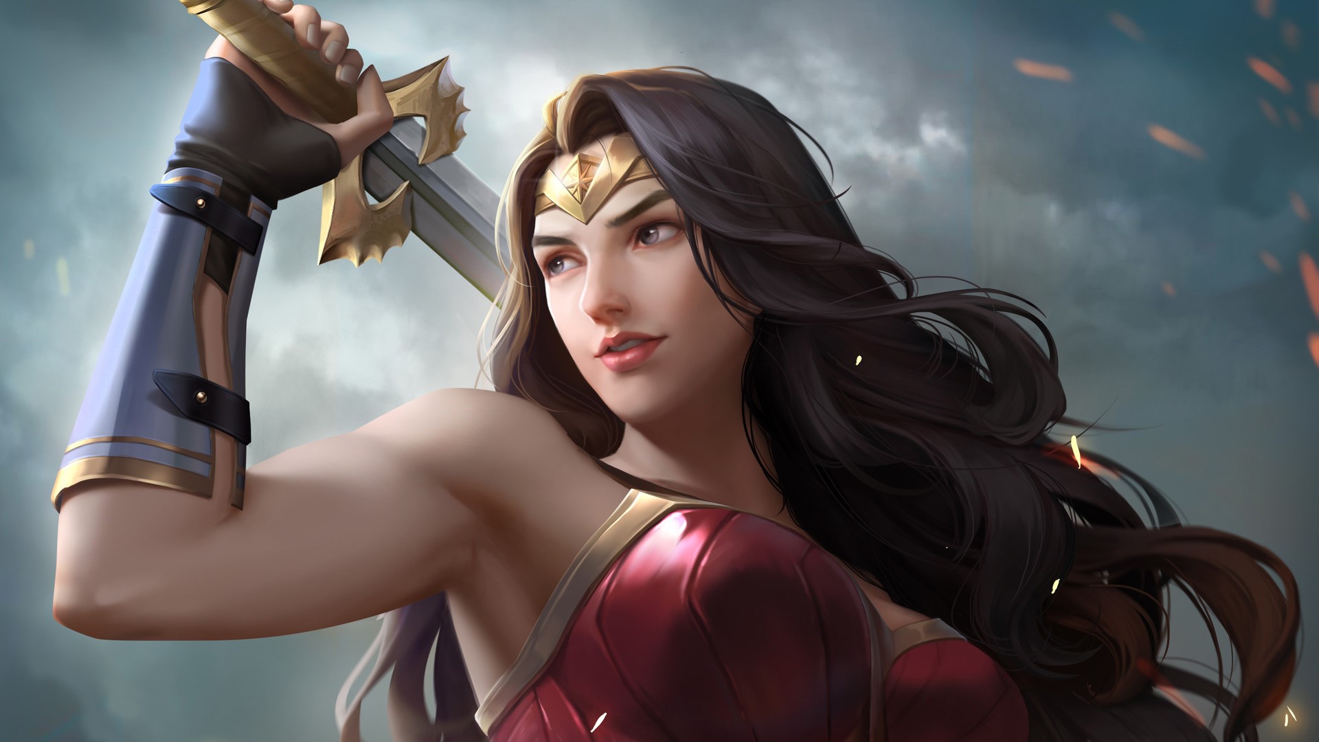 wonder woman, artwork, hd, artist, movies, artstation, superheroes, HD Wallpaper