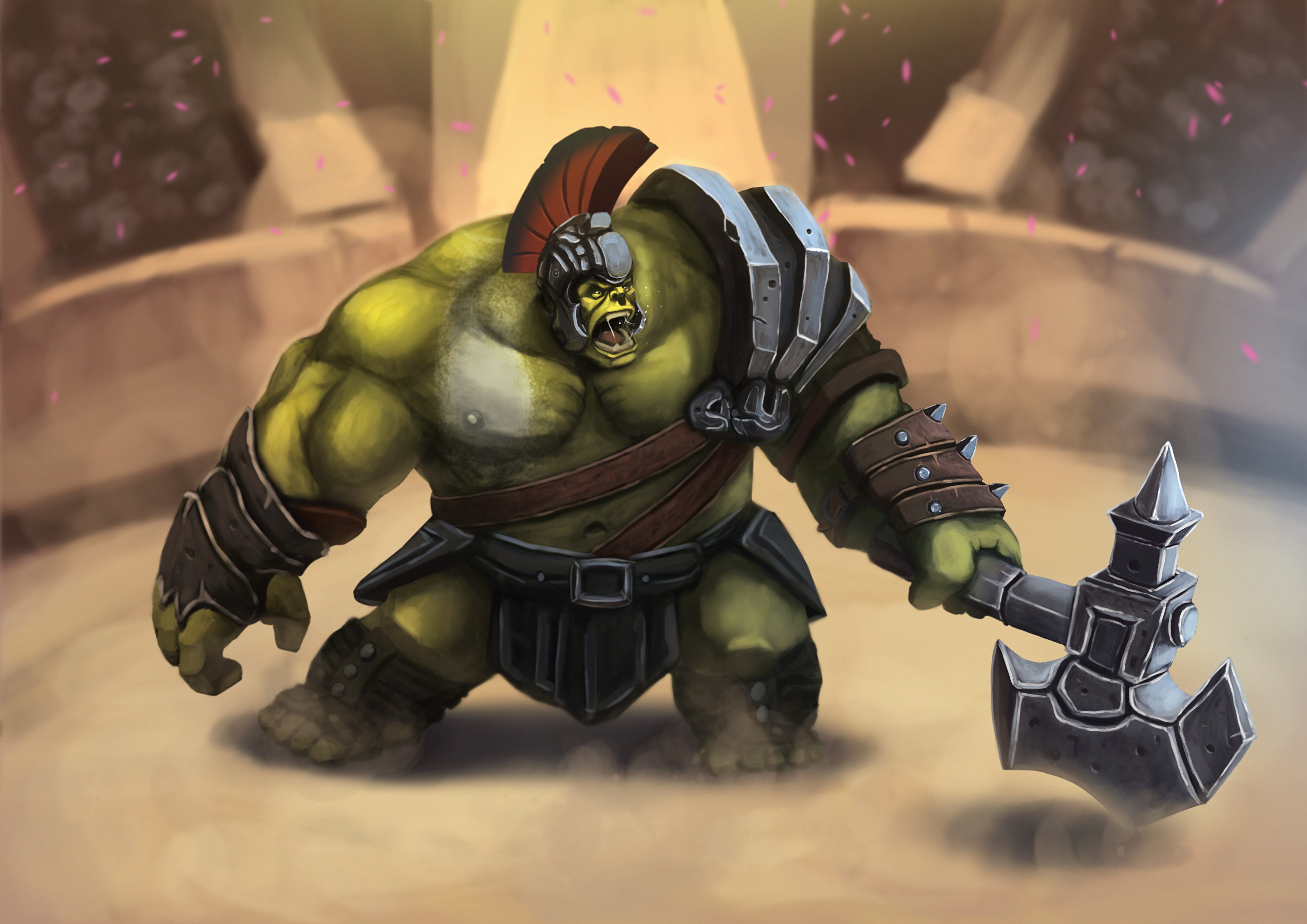 hulk, artwork, hd, 4k, digital art, superheroes, HD Wallpaper
