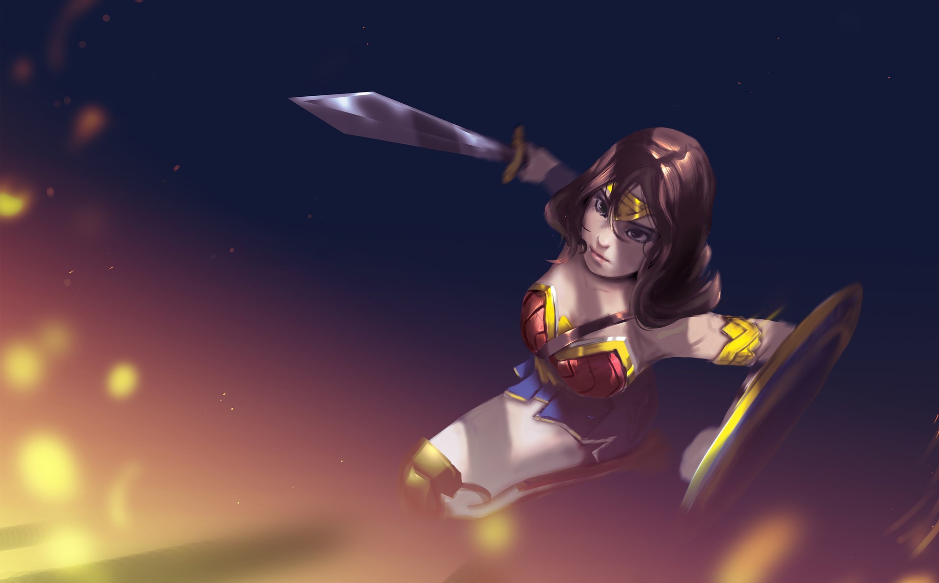 wonder woman, hd, artwork, digital art, superheroes, HD Wallpaper