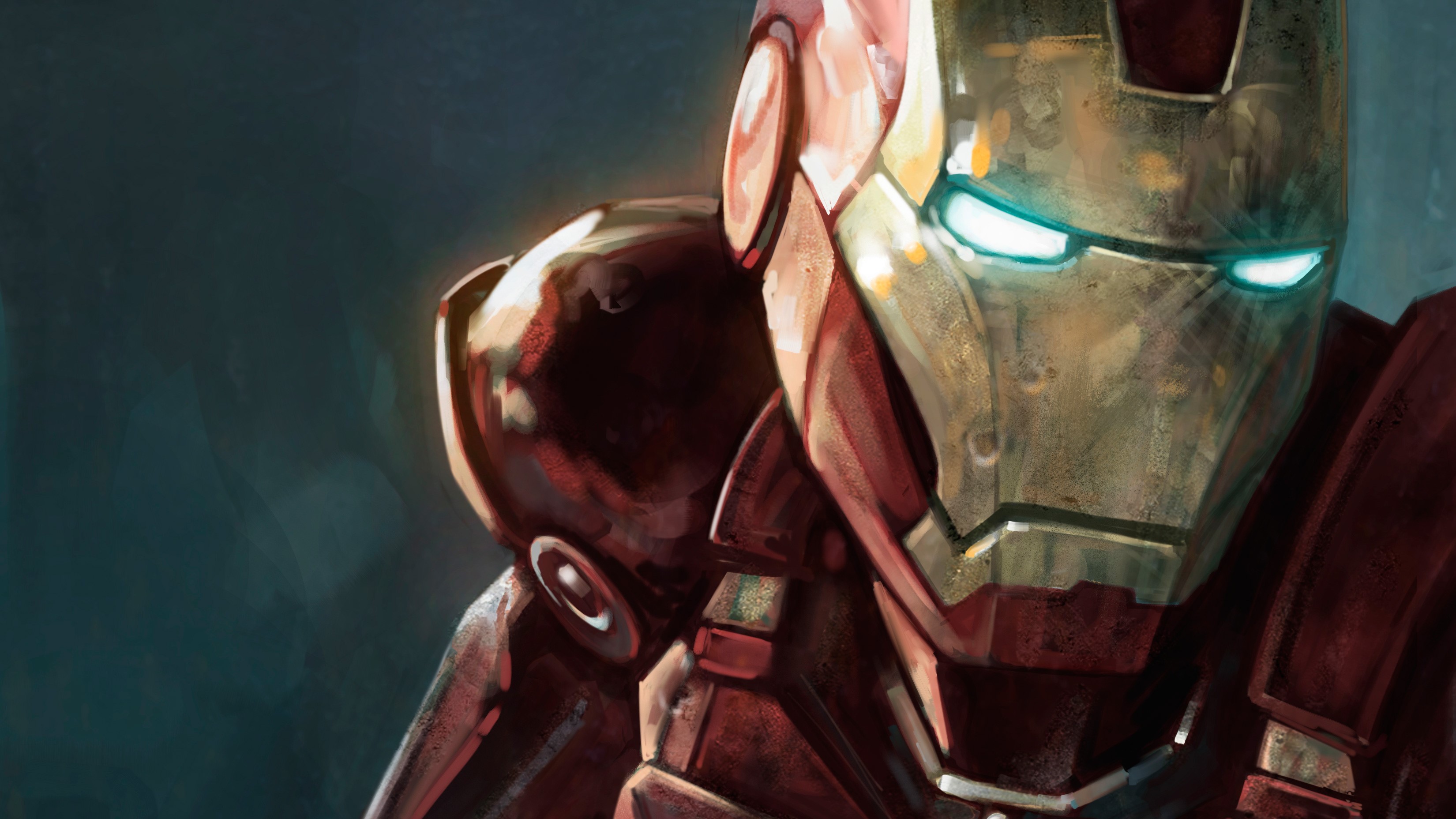 iron man, closeup, 4k, artwork, hd, superheroes, digital art, HD Wallpaper