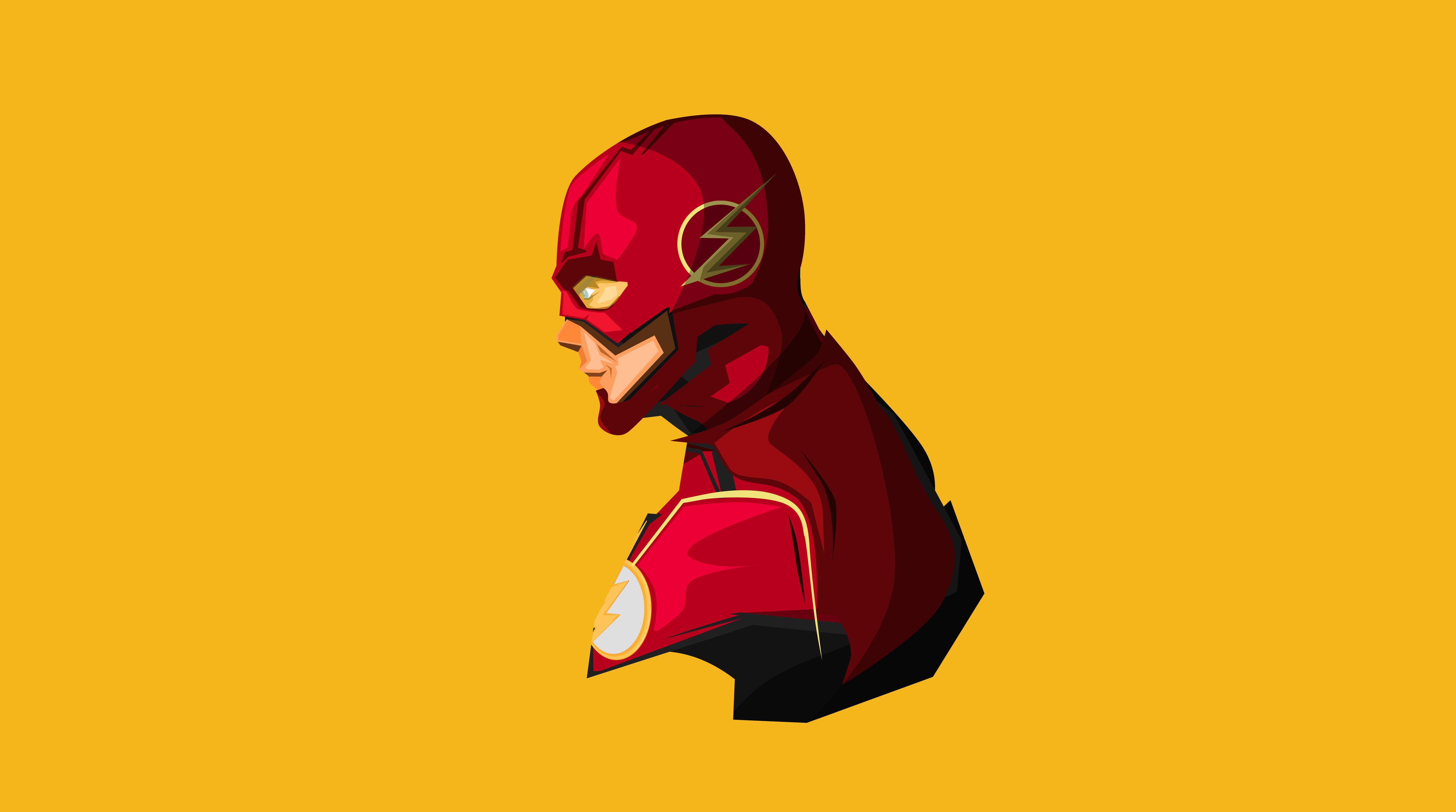 flash, minimalism, 4k, hd, artwork, artist, digital art, superheroes, HD Wallpaper