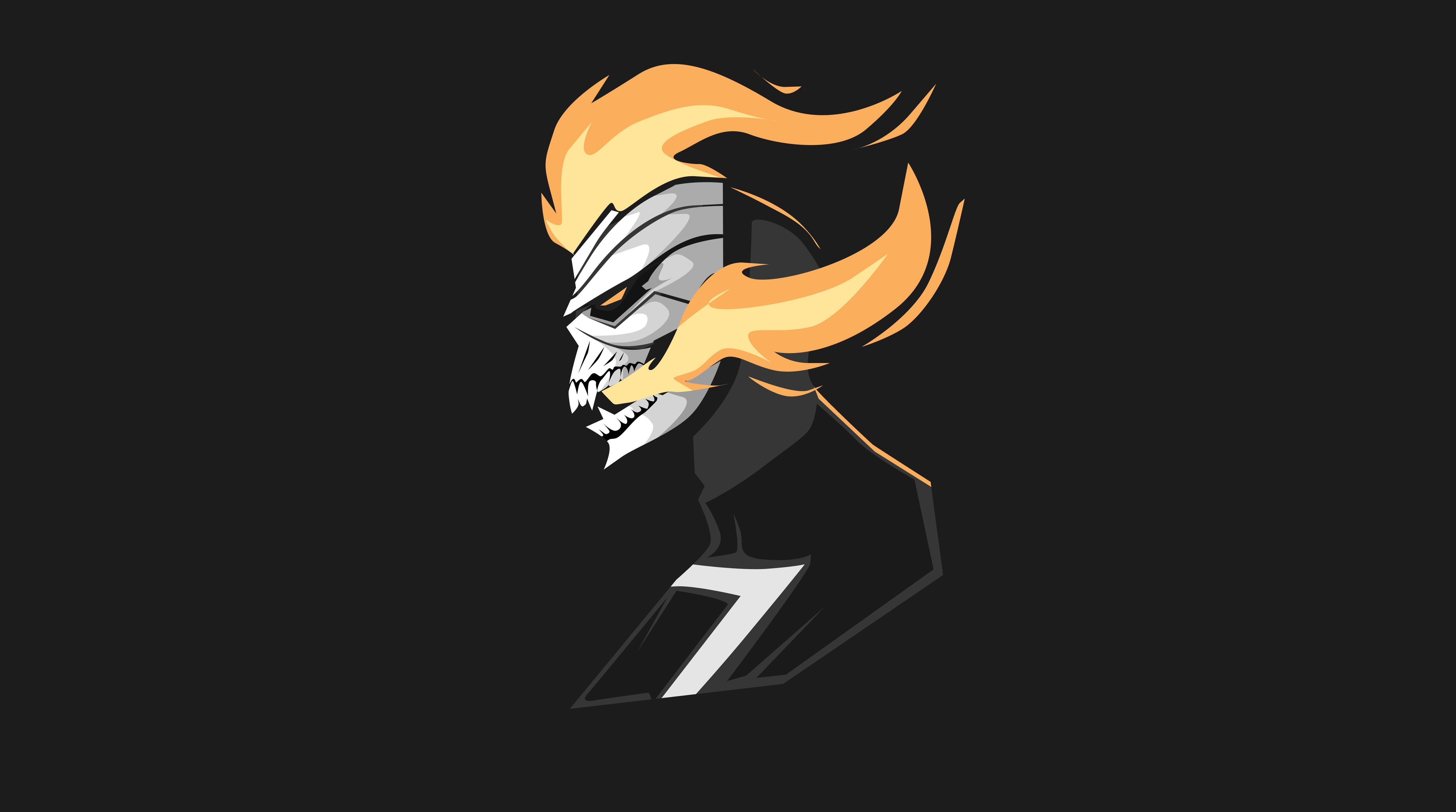 ghost rider, artwork, hd, 4k, artstation, artist, superheroes, minimalism, HD Wallpaper
