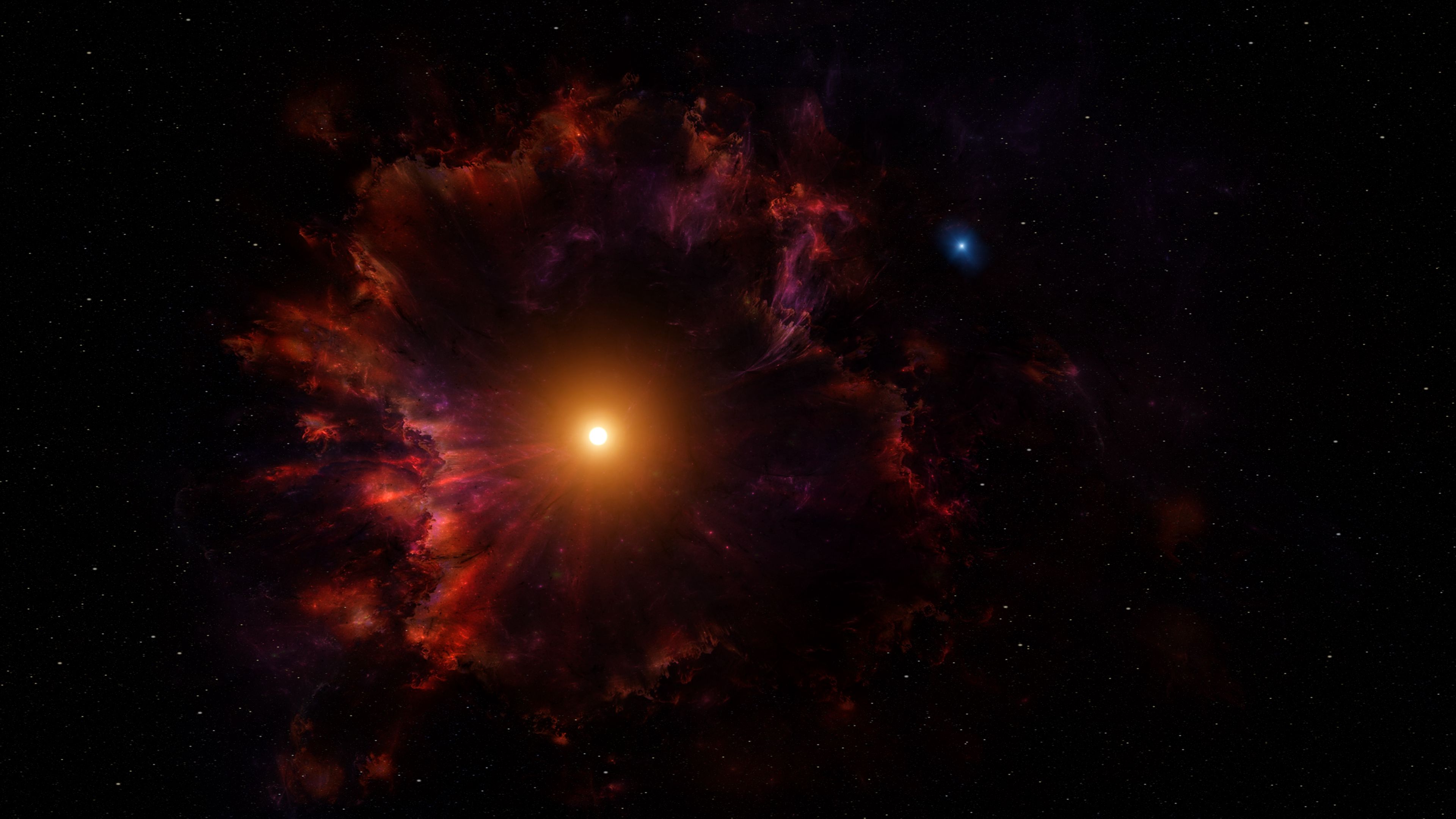 star, bright, shine, nebula, space, 4k, HD Wallpaper
