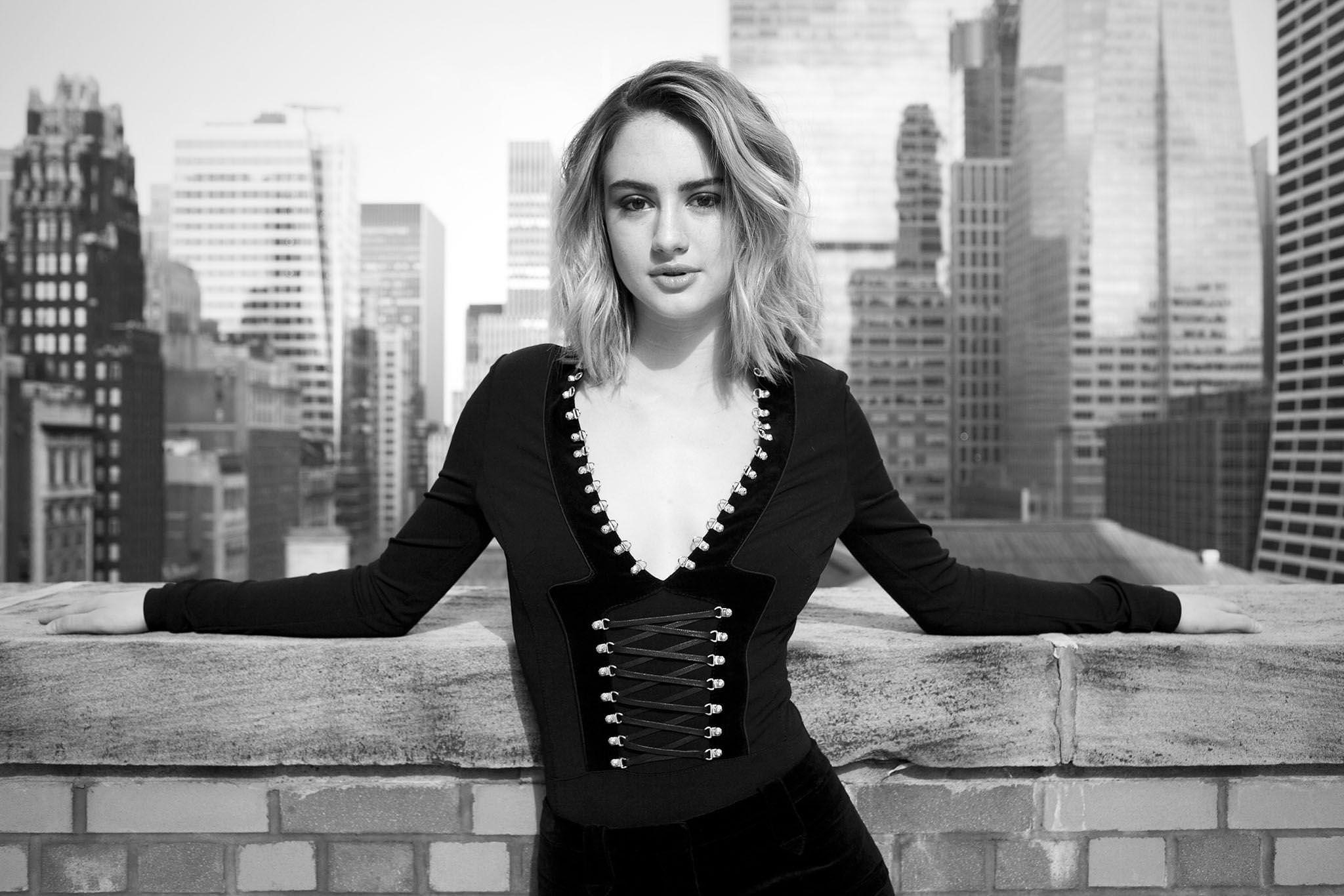 grace van patten, celebrities, girls, hd, monochrome, black and white, HD Wallpaper