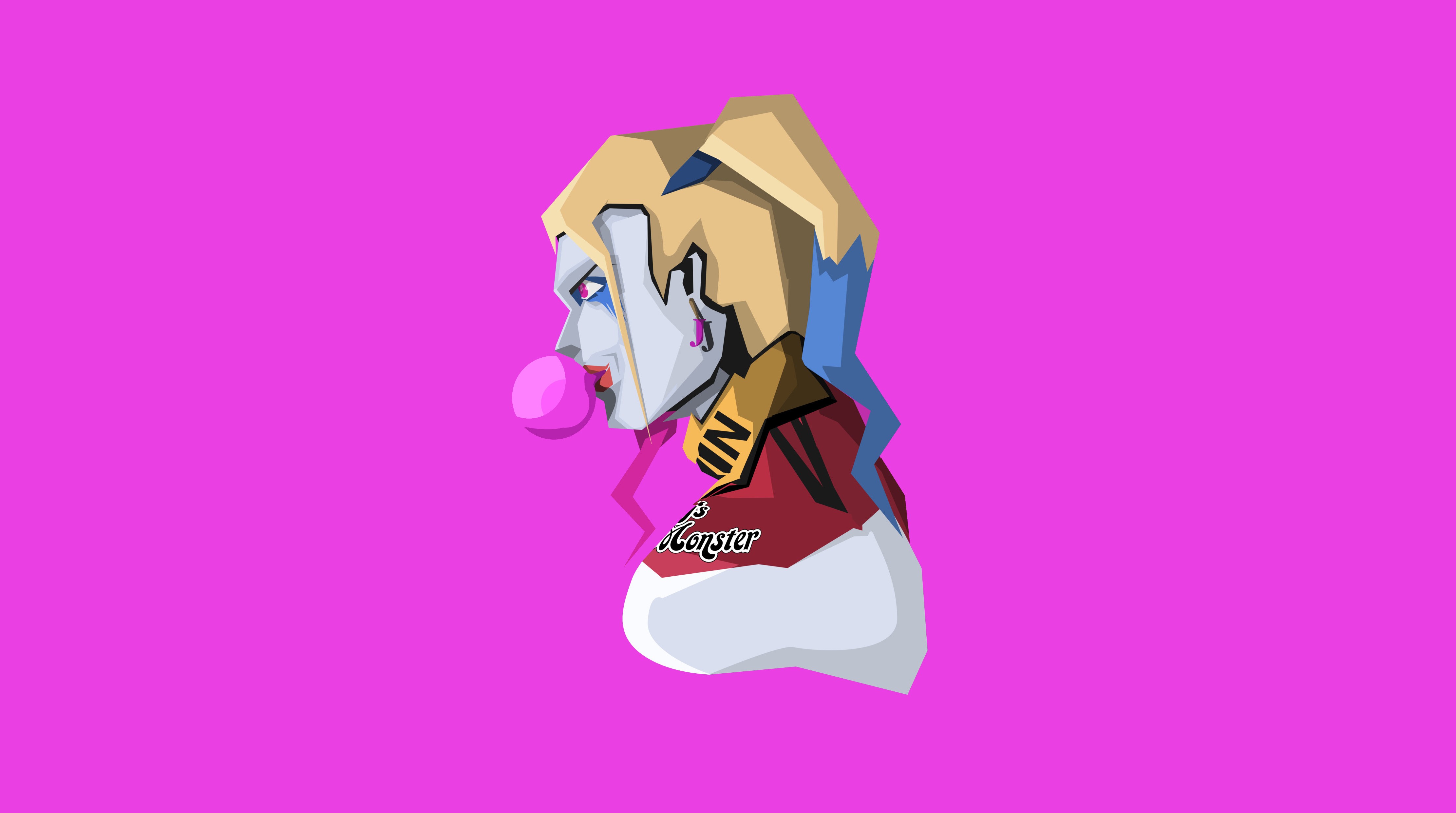 harley quinn, artwork, hd, 4k, artstation, artist, superheroes, minimalism, HD Wallpaper