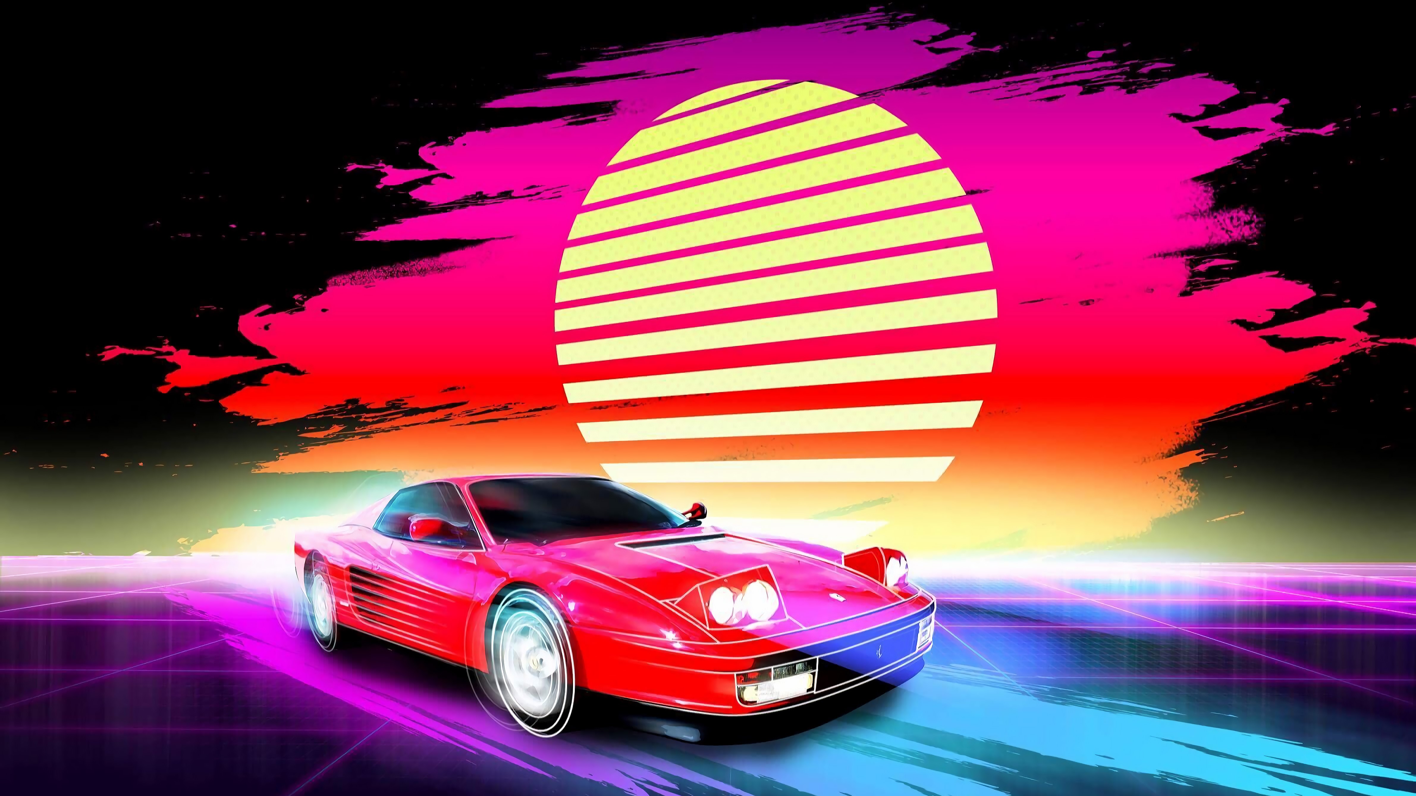 retro, artist, artwork, digital art, hd, 4k, HD Wallpaper