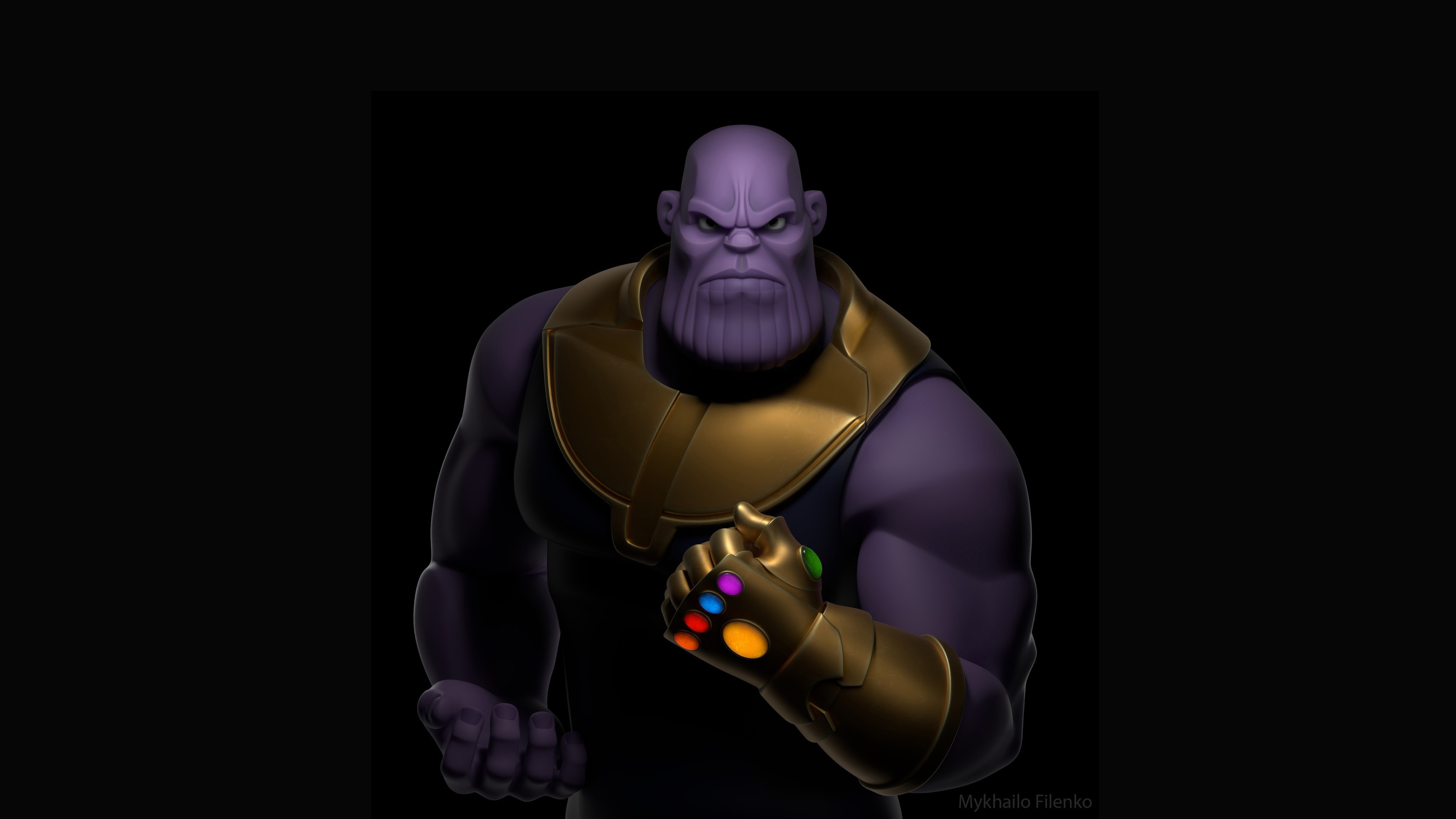 thanos, hd, 4k, digital art, artwork, artist, artstation, superheroes, HD Wallpaper