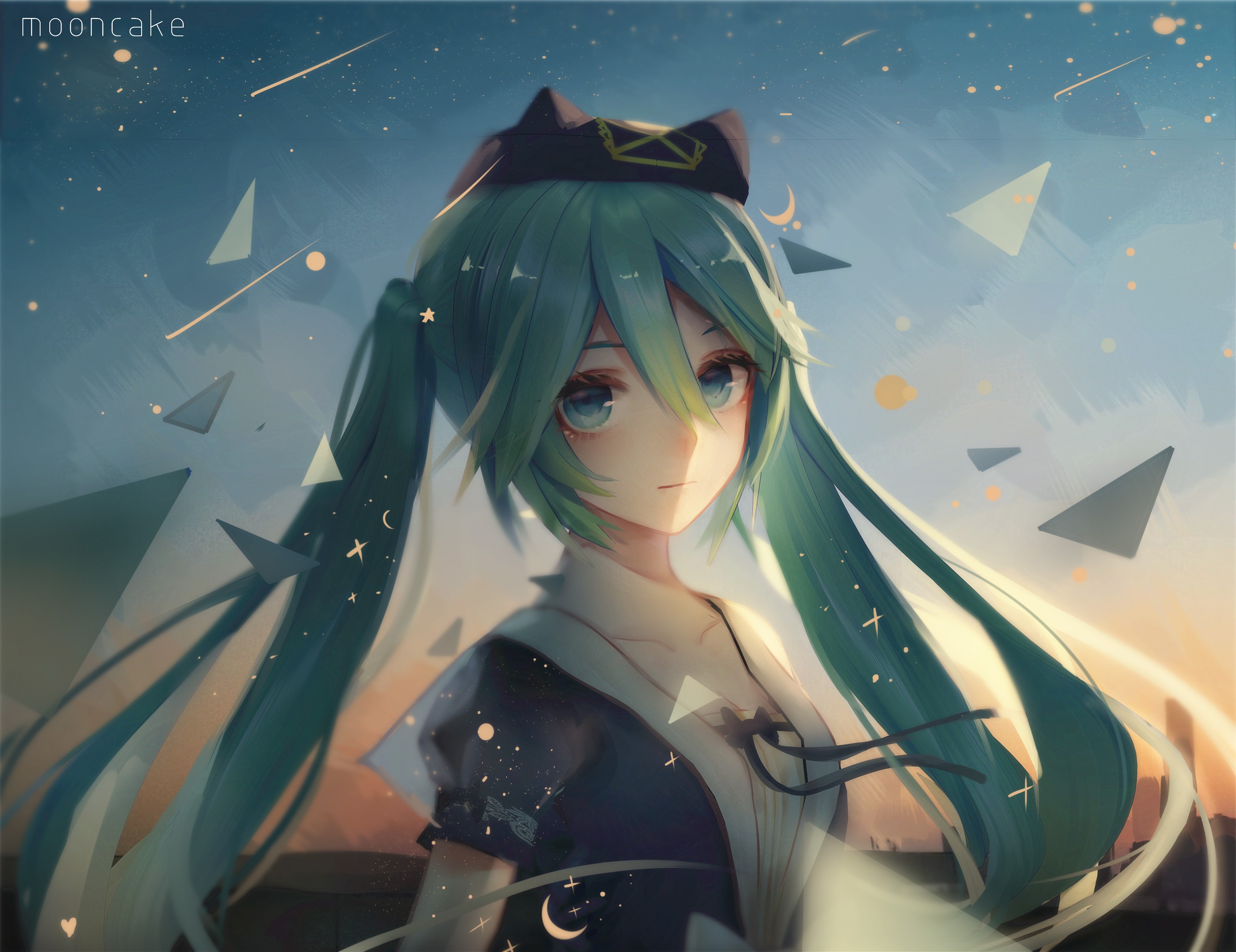 hatsune miku, vocaloid, anime, anime girl, hd, artist, artwork, digital art, 4k, HD Wallpaper