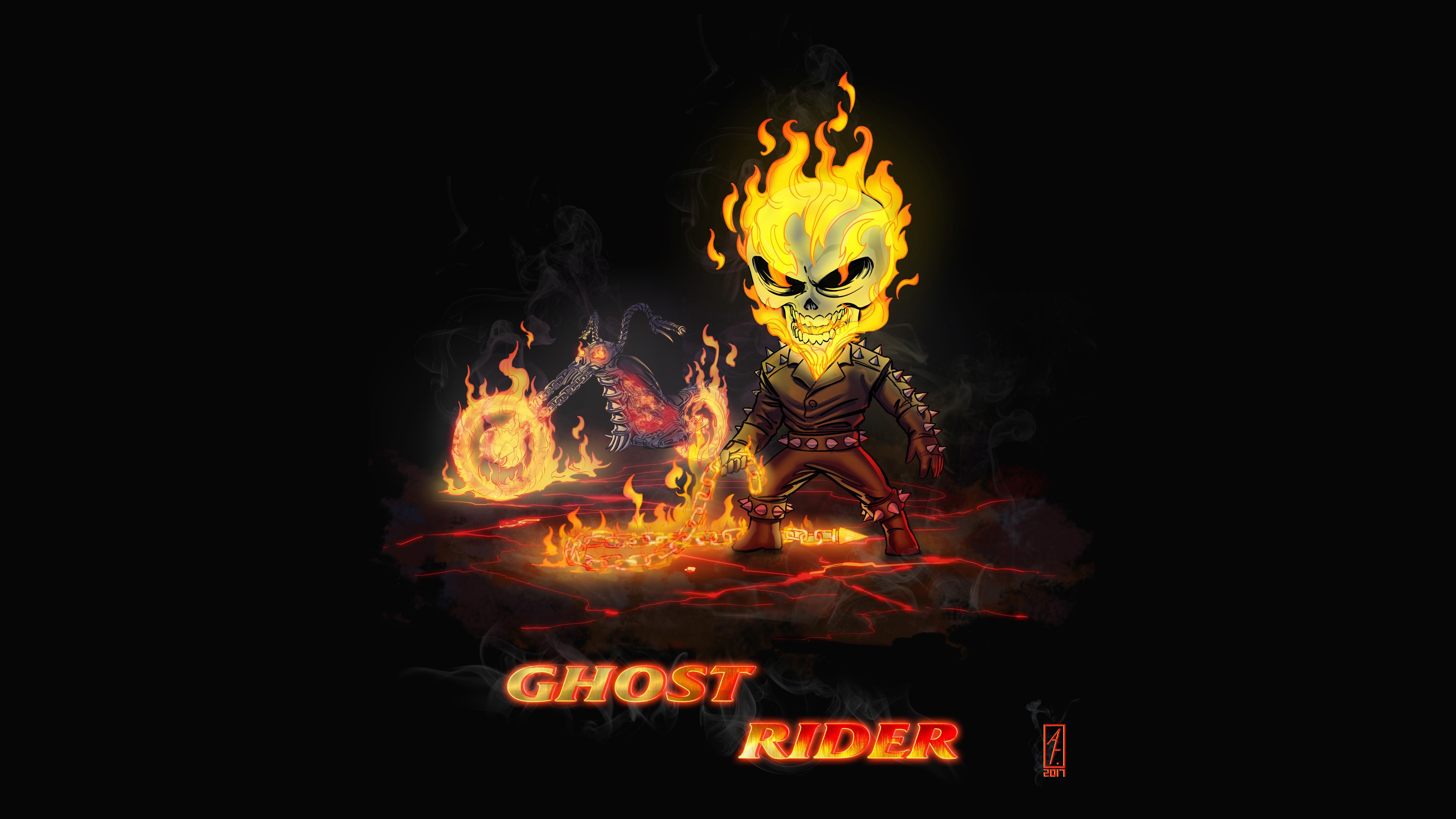 ghost rider, superheroes, hd, 4k, artwork, digital art, artist, artstation, HD Wallpaper