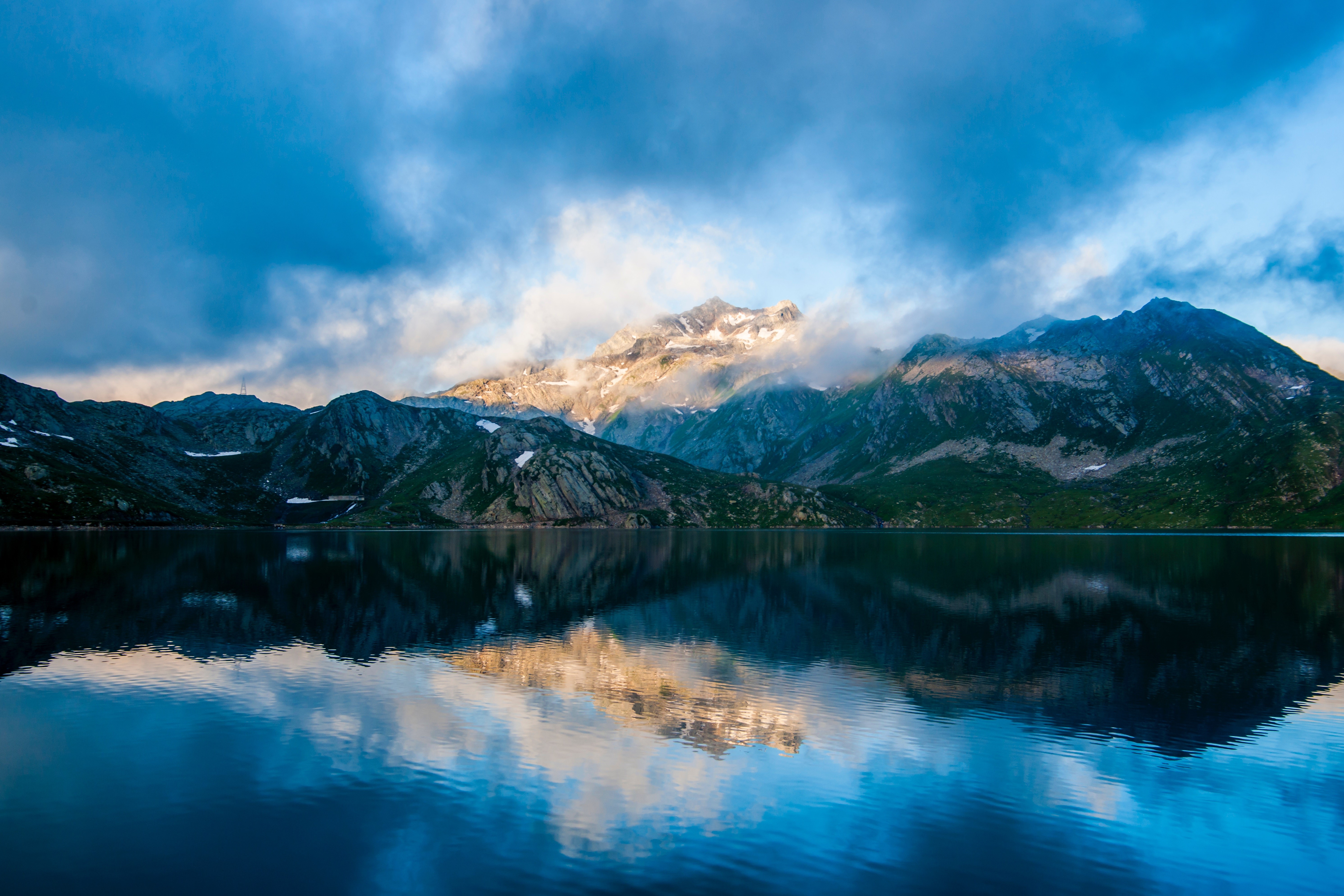 mountains, nature, hd, mist, 4k, HD Wallpaper
