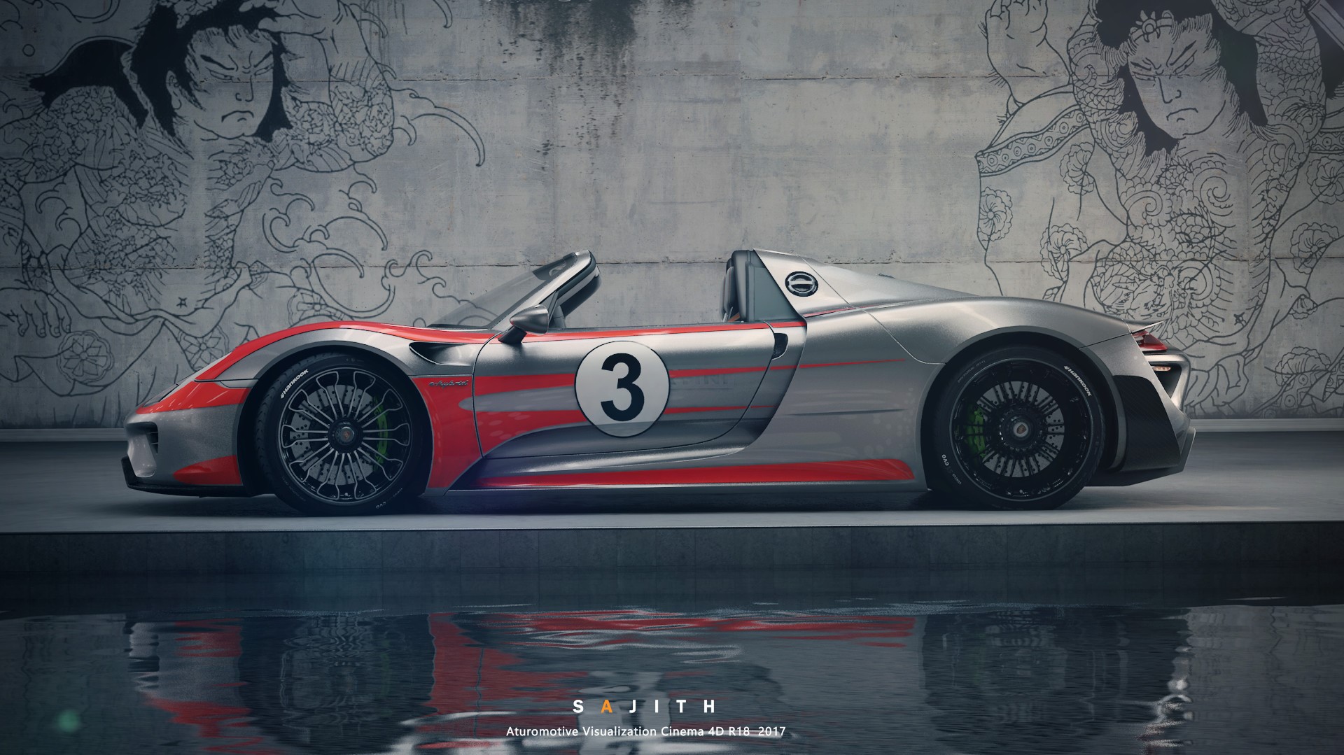 porsche, porsche spyder, cars, hd, artwork, artist, digital art, artstation, HD Wallpaper