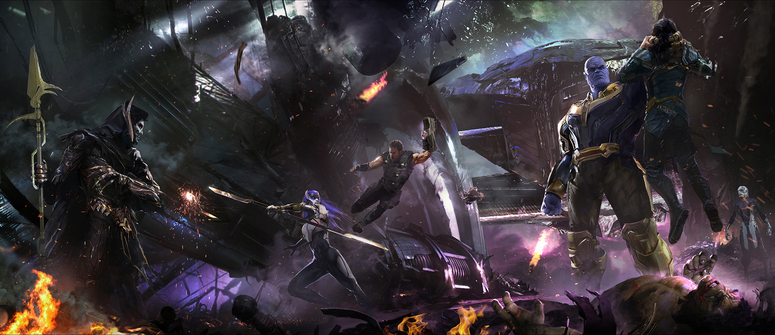 avengers infinity war, 2018 movies, movies, hd, thor, thanos, HD Wallpaper