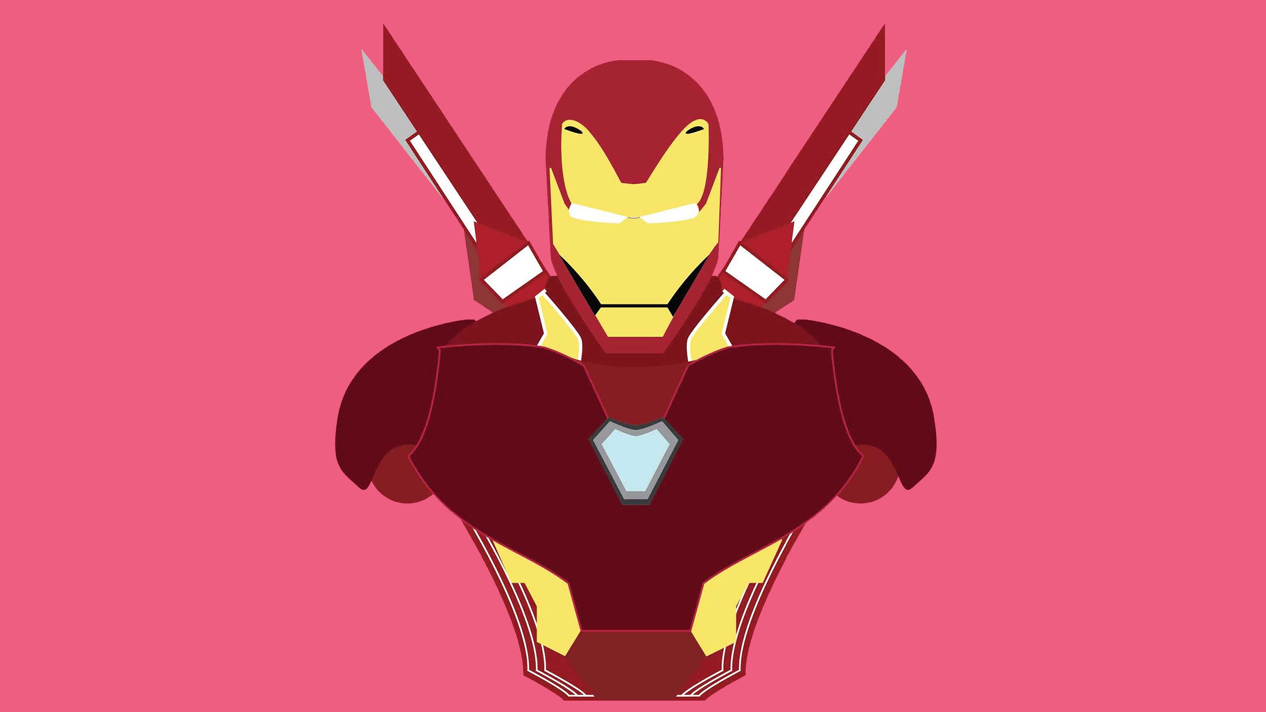 iron man, minimalism, hd, artwork, artist, digital art, behance, superheroes, HD Wallpaper