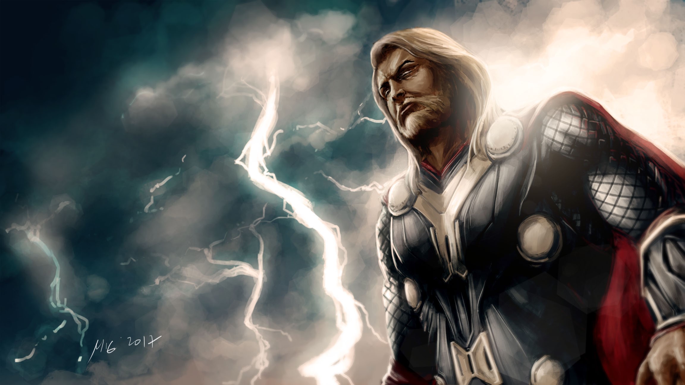 thor, artwork, hd, artist, deviantart, digital art, HD Wallpaper
