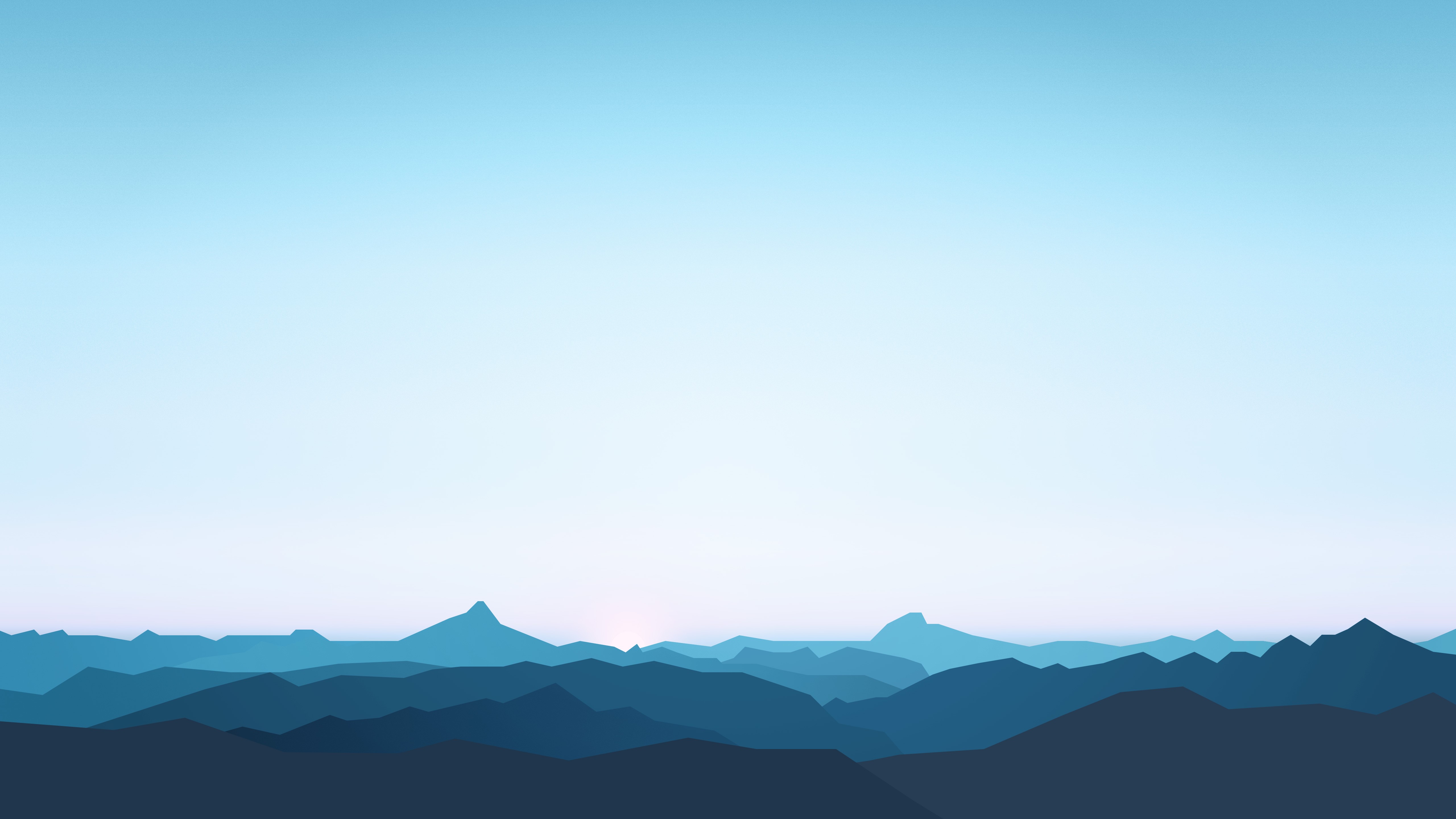 mountains, landscape, minimalism, artist, artwork, digital art, hd, 4k, 5k, HD Wallpaper