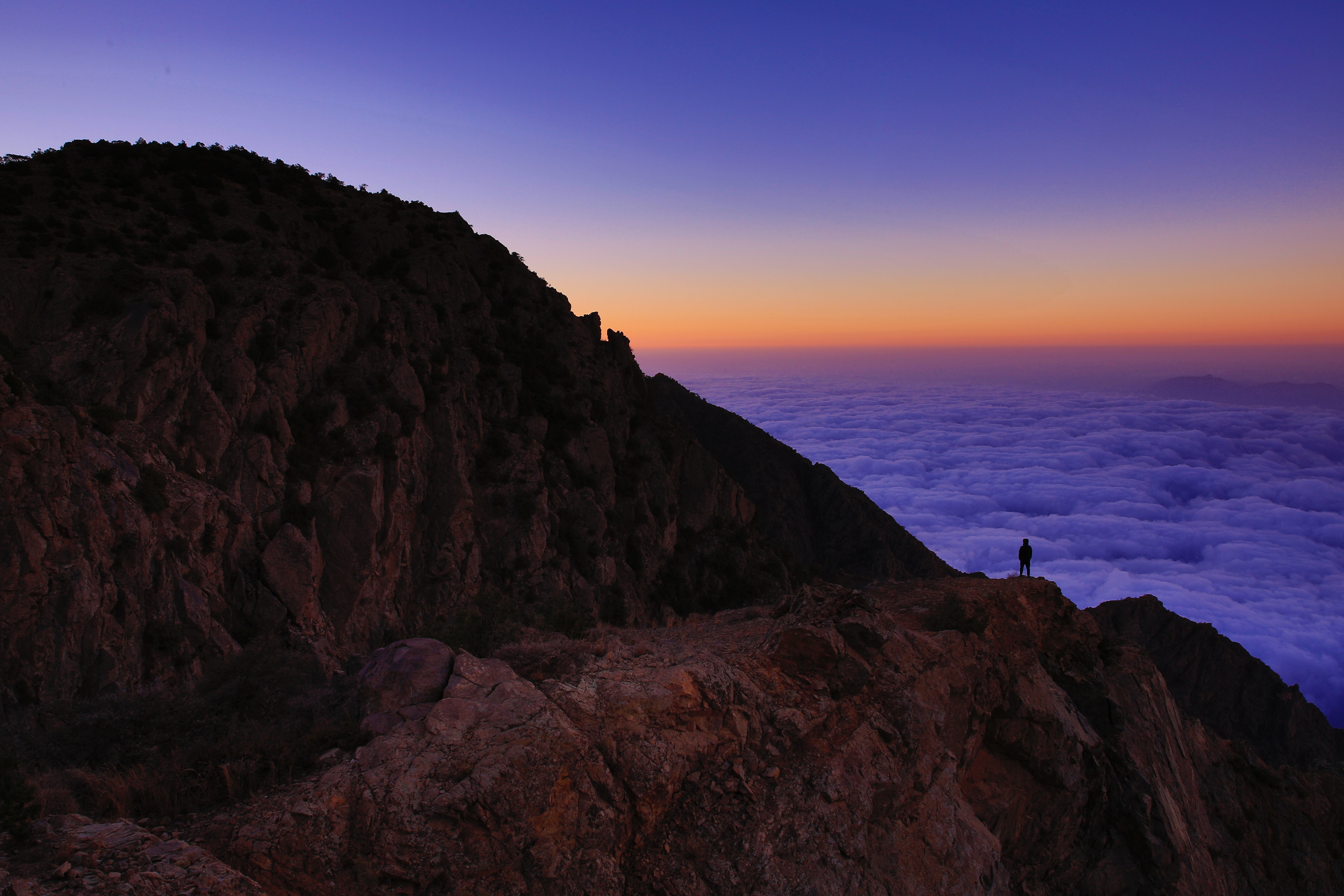 silhouette, mountains, nature, photography, hd, 4k, HD Wallpaper