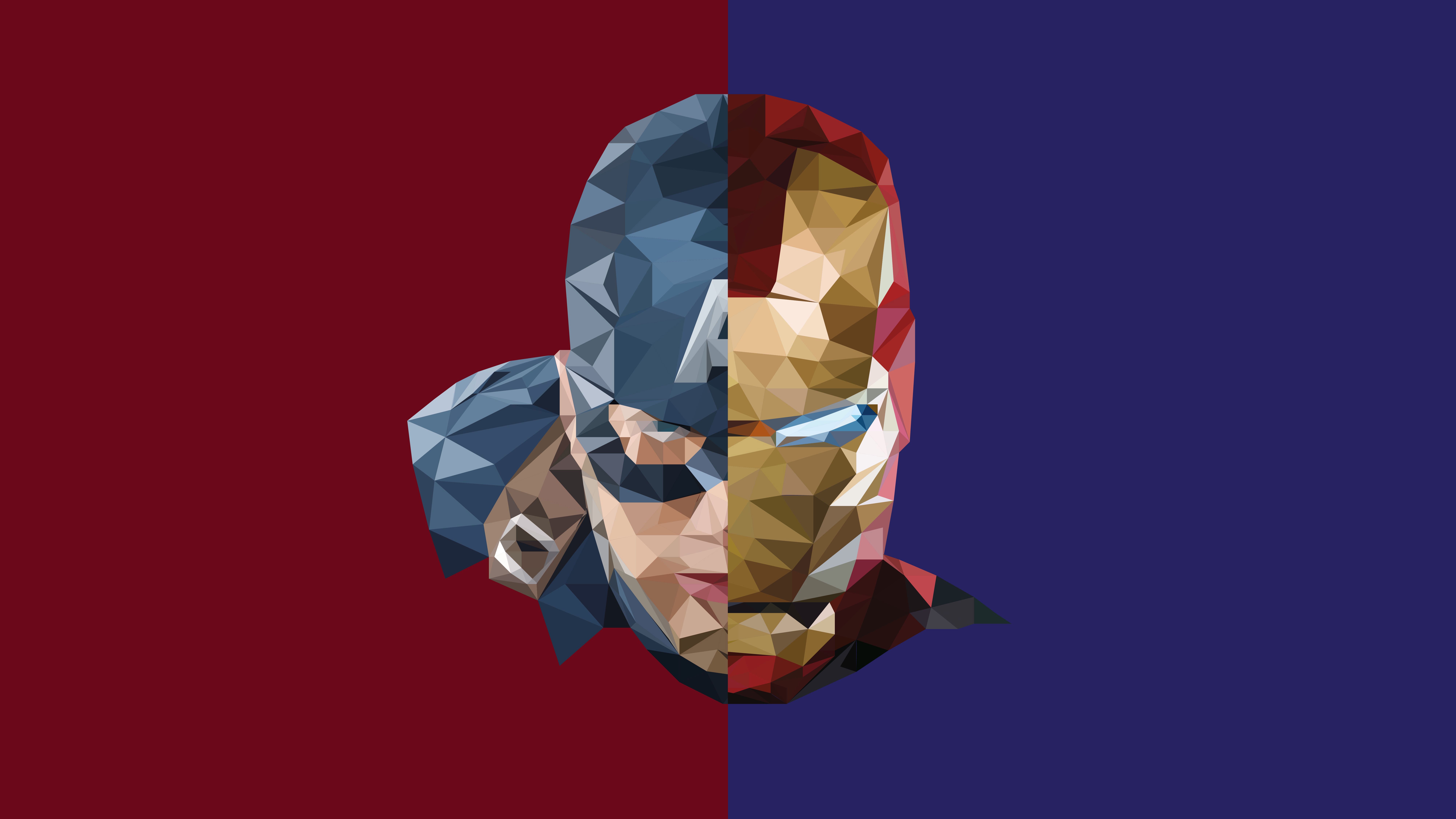 iron man, captain america, abstract, hd, 4k, 5k, 8k, artist, artwork, HD Wallpaper