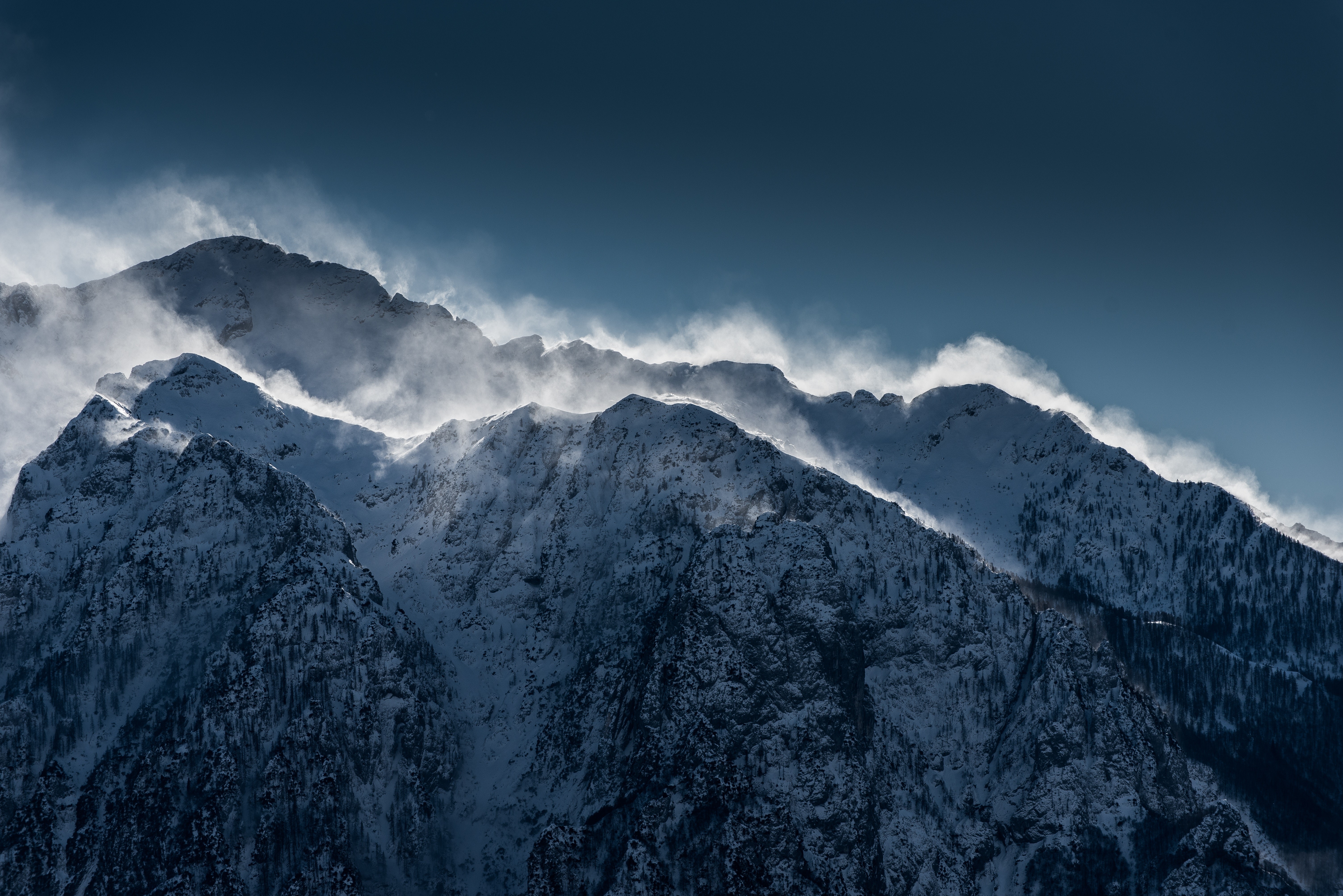mountains, nature, clouds, snow, hd, 4k, 5k, HD Wallpaper