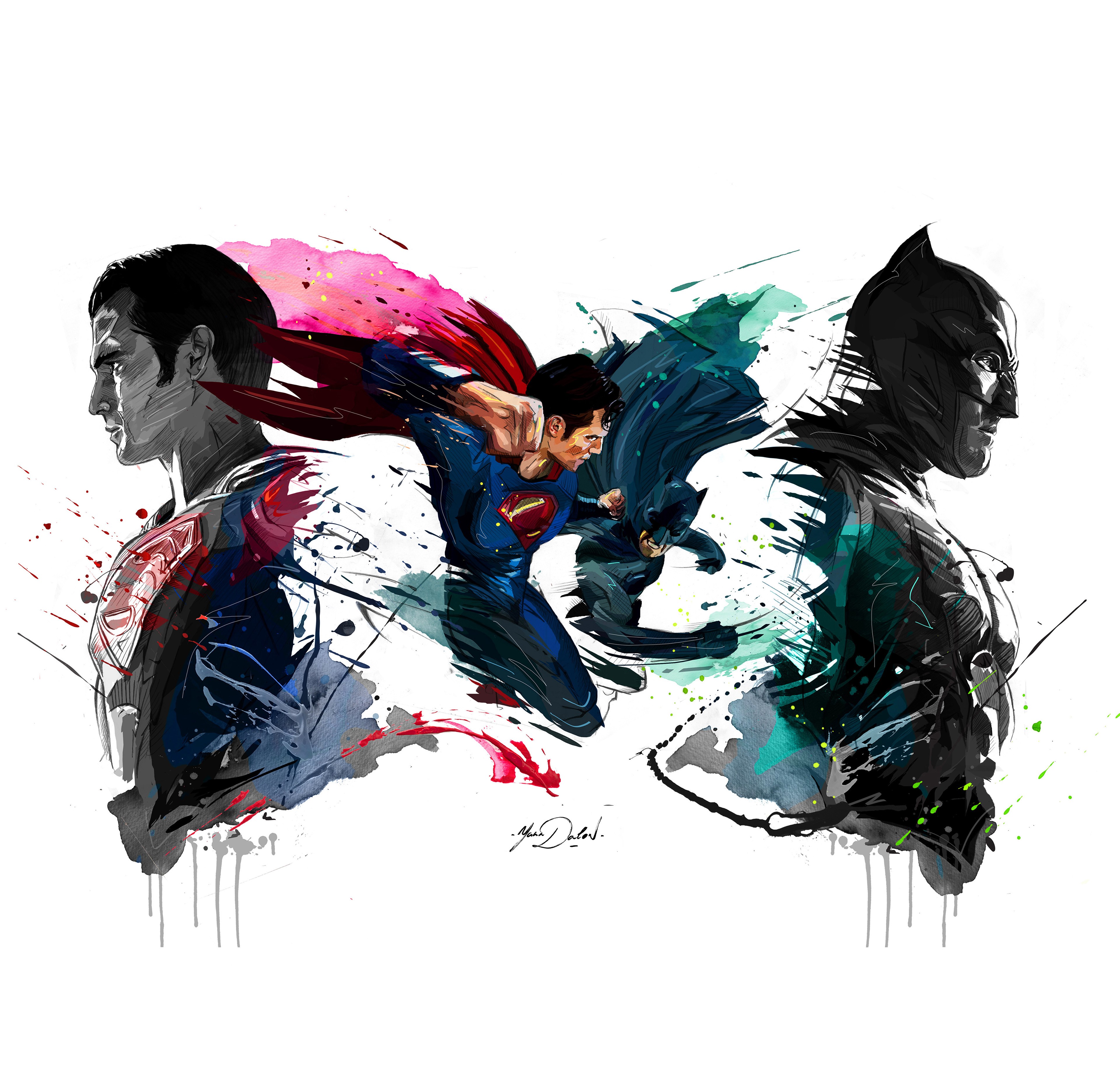 batman, superman, hd, 4k, artwork, artist, behance, superheroes, digital art, HD Wallpaper
