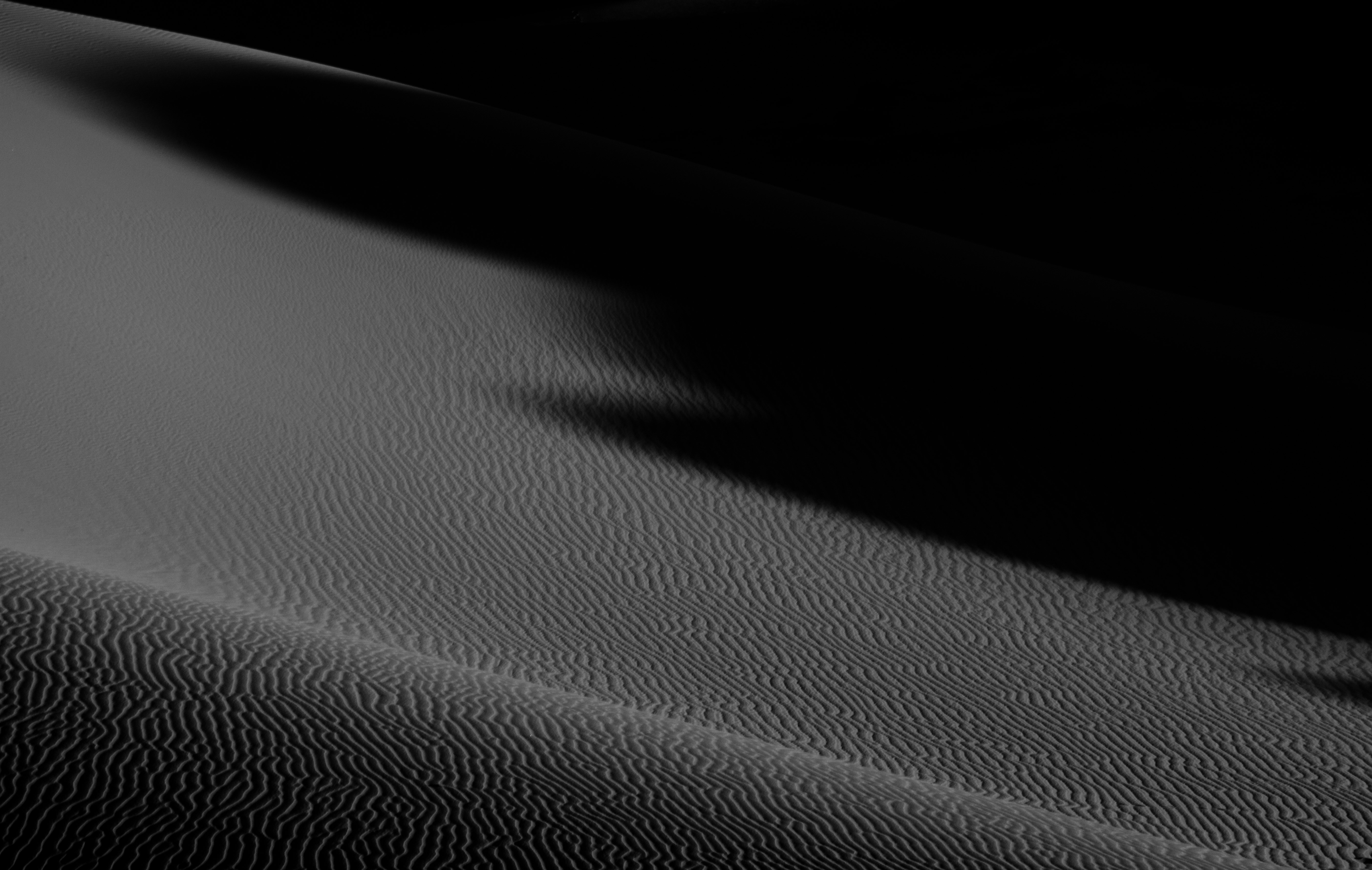 sahara, desert, night, nature, hd, 4k, black and white, monochrome, HD Wallpaper