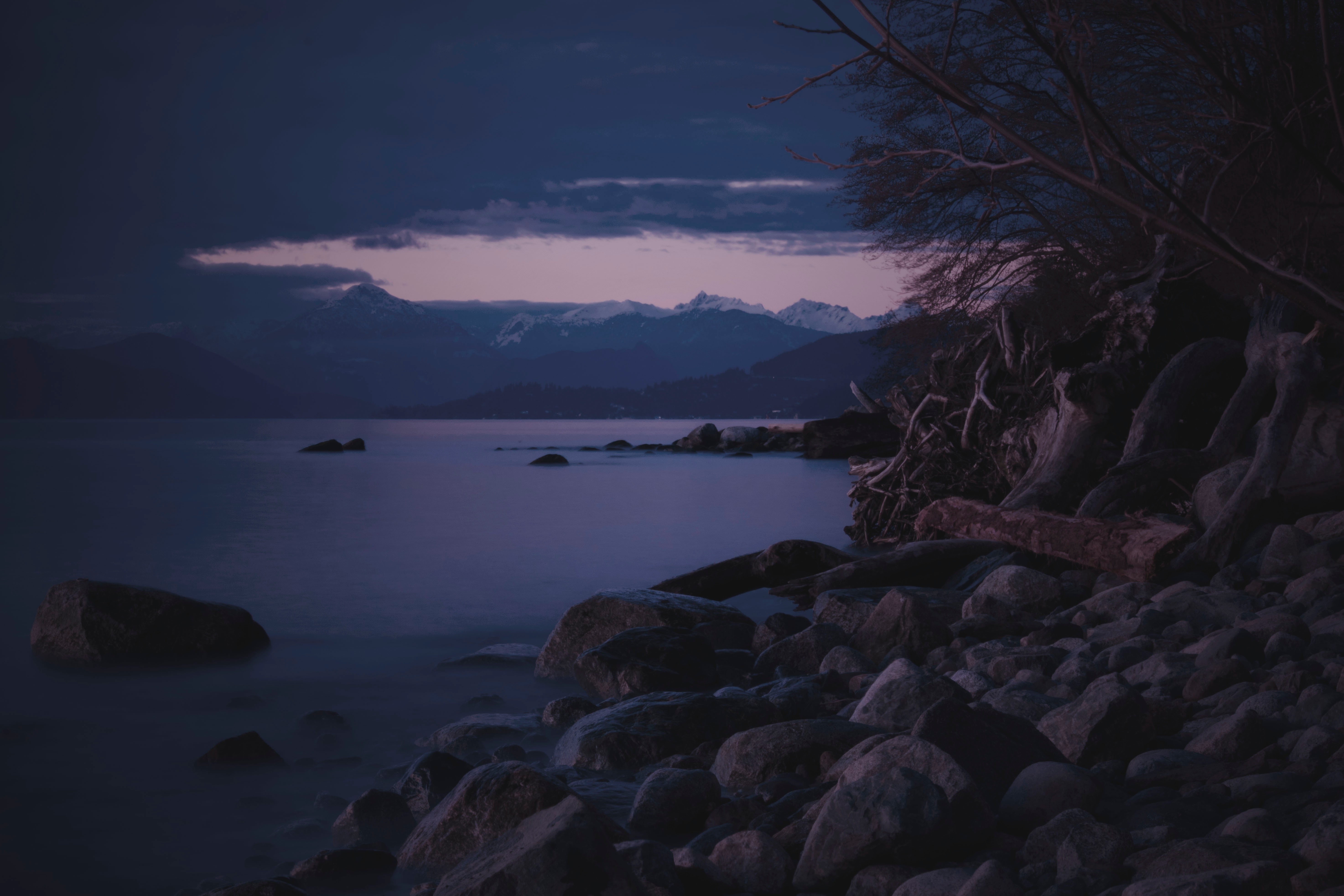 mountains, sea, rocks, nature, hd, 4k, 5k, HD Wallpaper