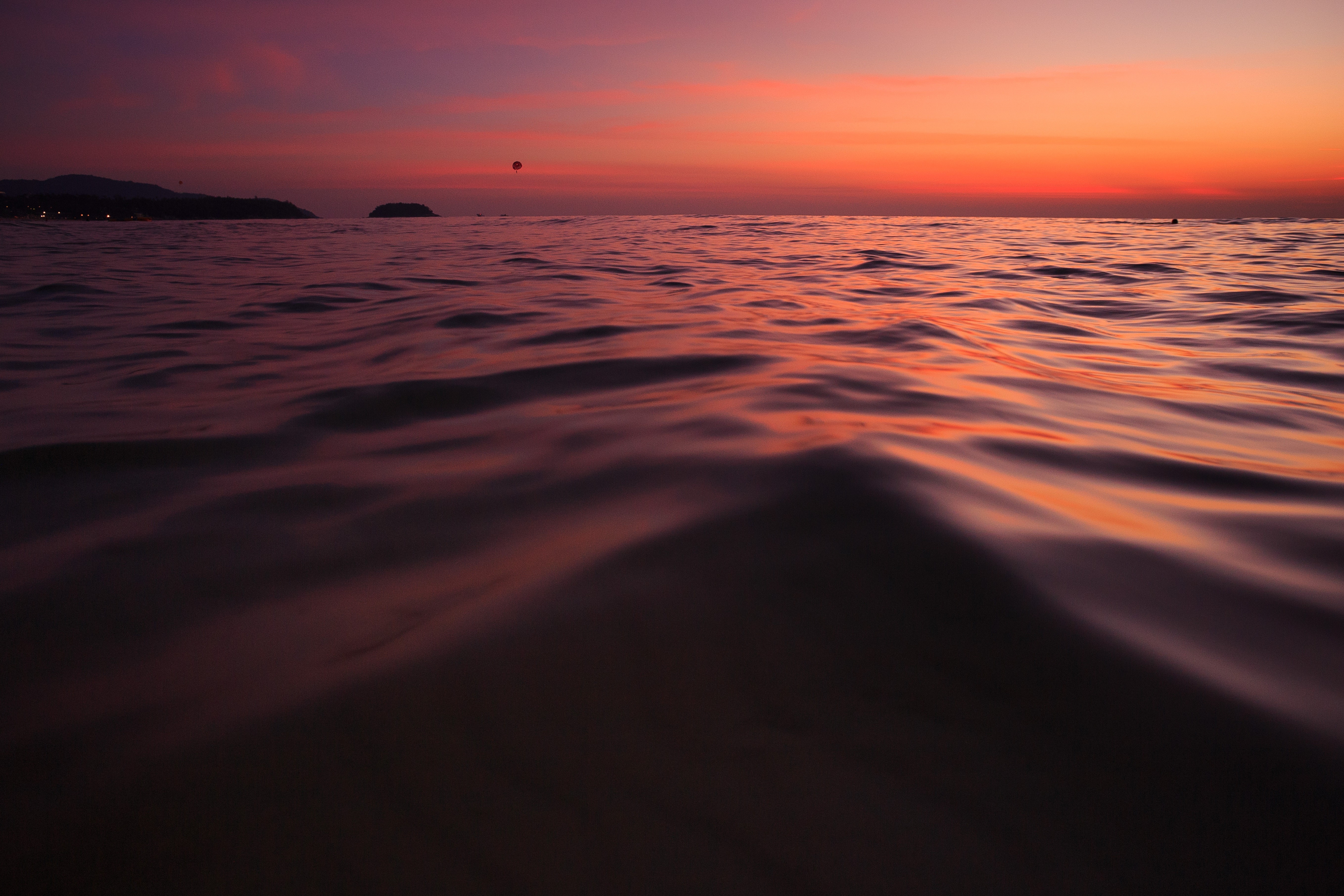 wave, sunset, landscape, nature, hd, 4k, 5k, HD Wallpaper