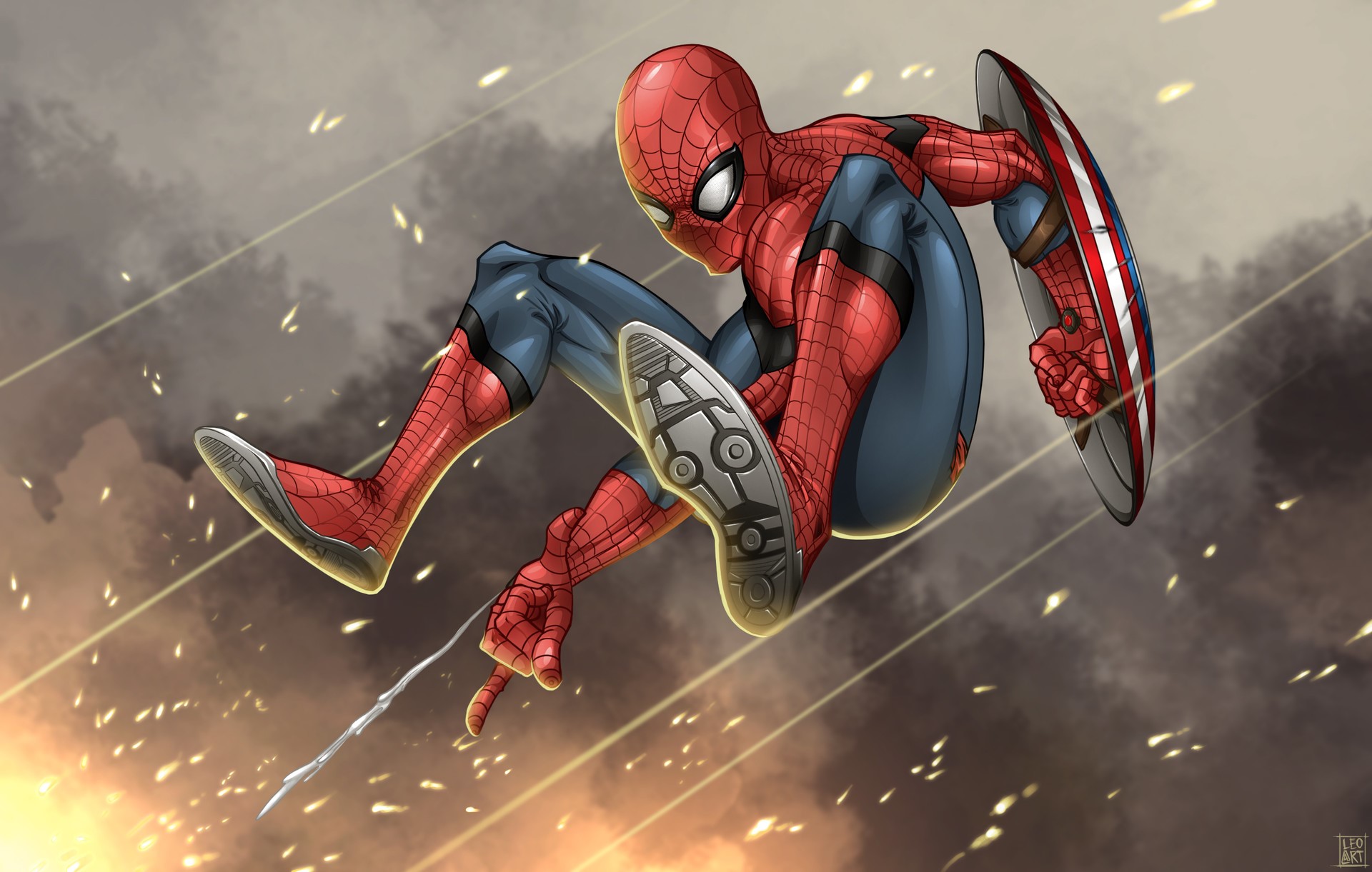 spiderman, hd, artwork, artist, superheroes, artstation, HD Wallpaper