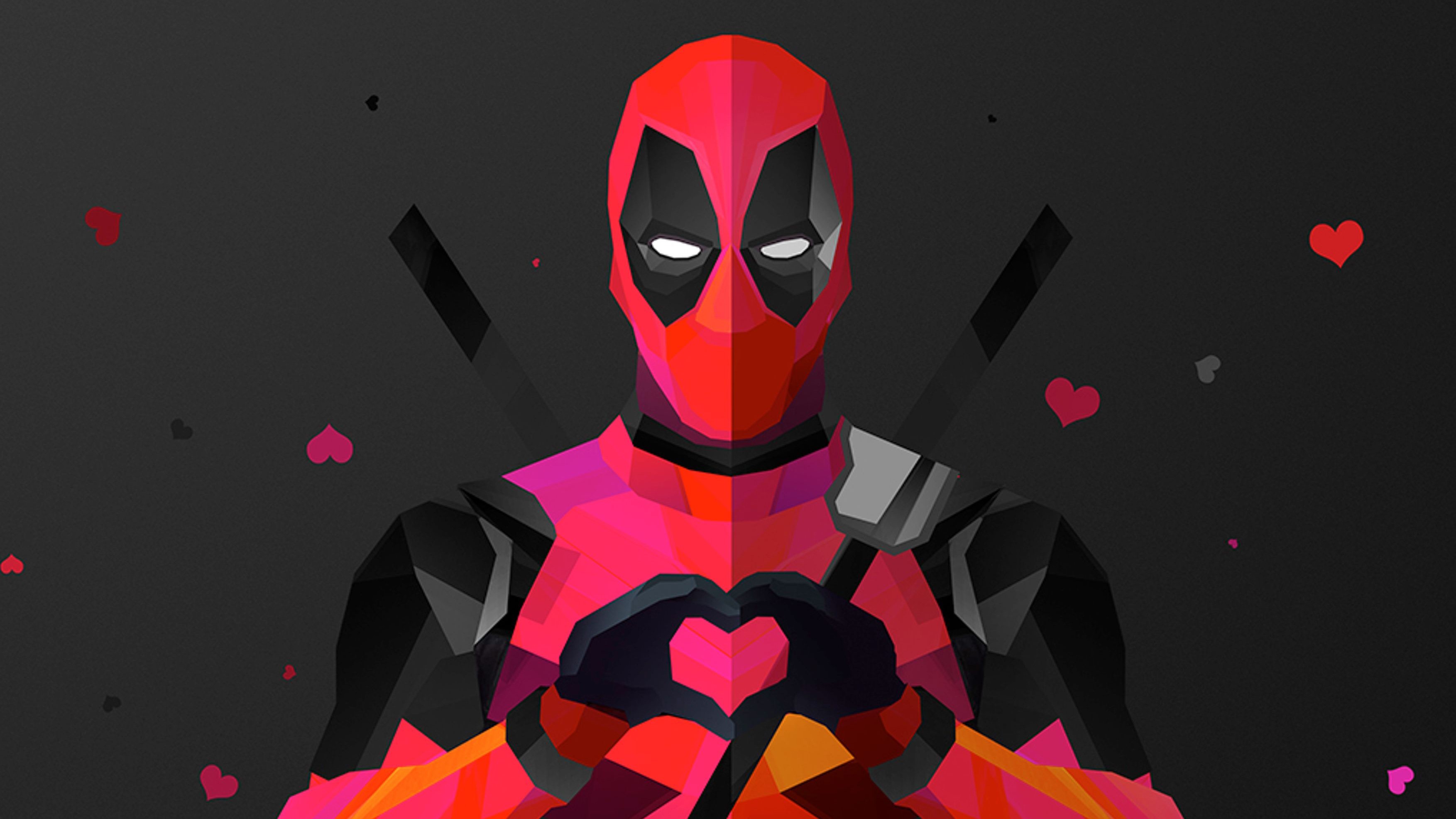 deadpool, abstract, artwork, hd, superheroes, love, HD Wallpaper