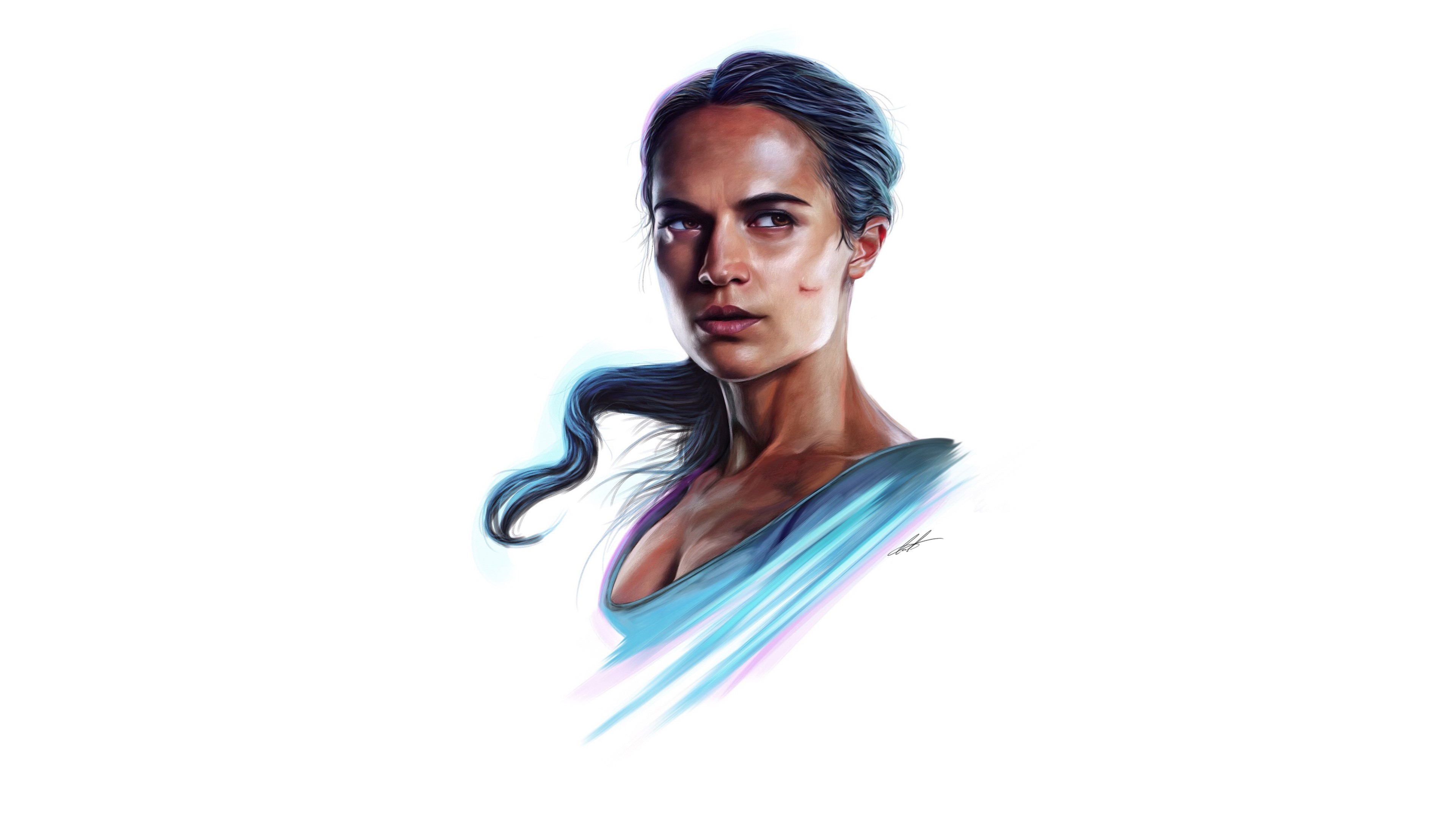 alicia vikander, lara croft, hd, artist, artwork, artstation, HD Wallpaper