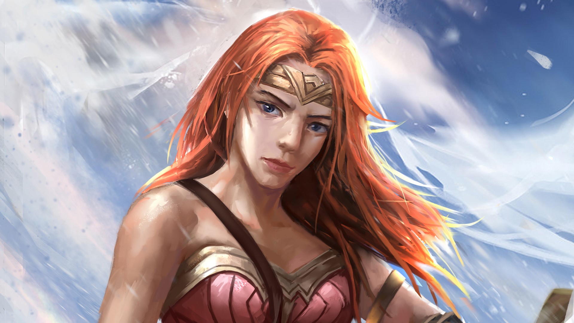 wonder woman, artwork, artist, hd, digital art, artstation, HD Wallpaper
