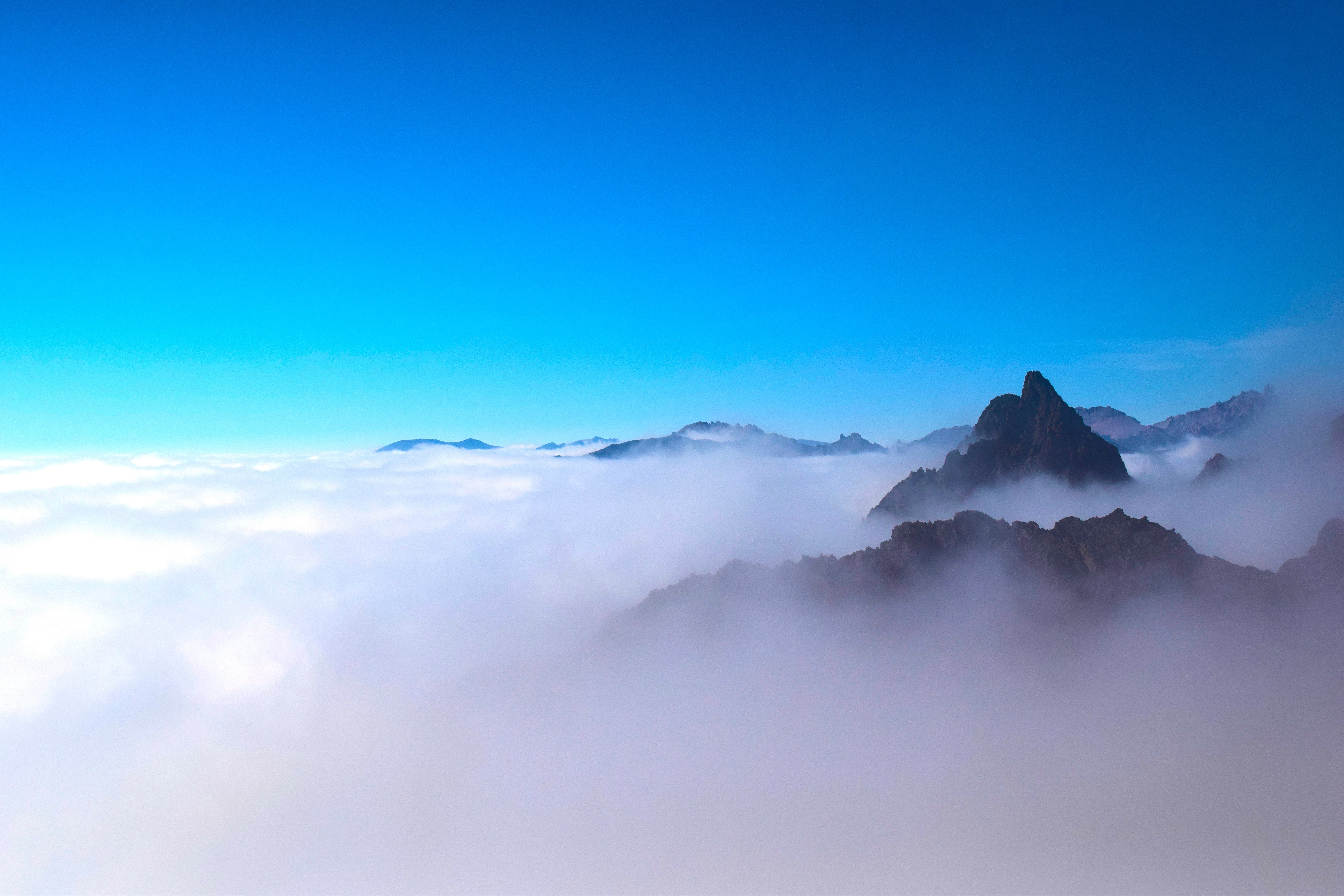 sea of clouds, mountains, nature, hd, 4k, 5k, peak, HD Wallpaper