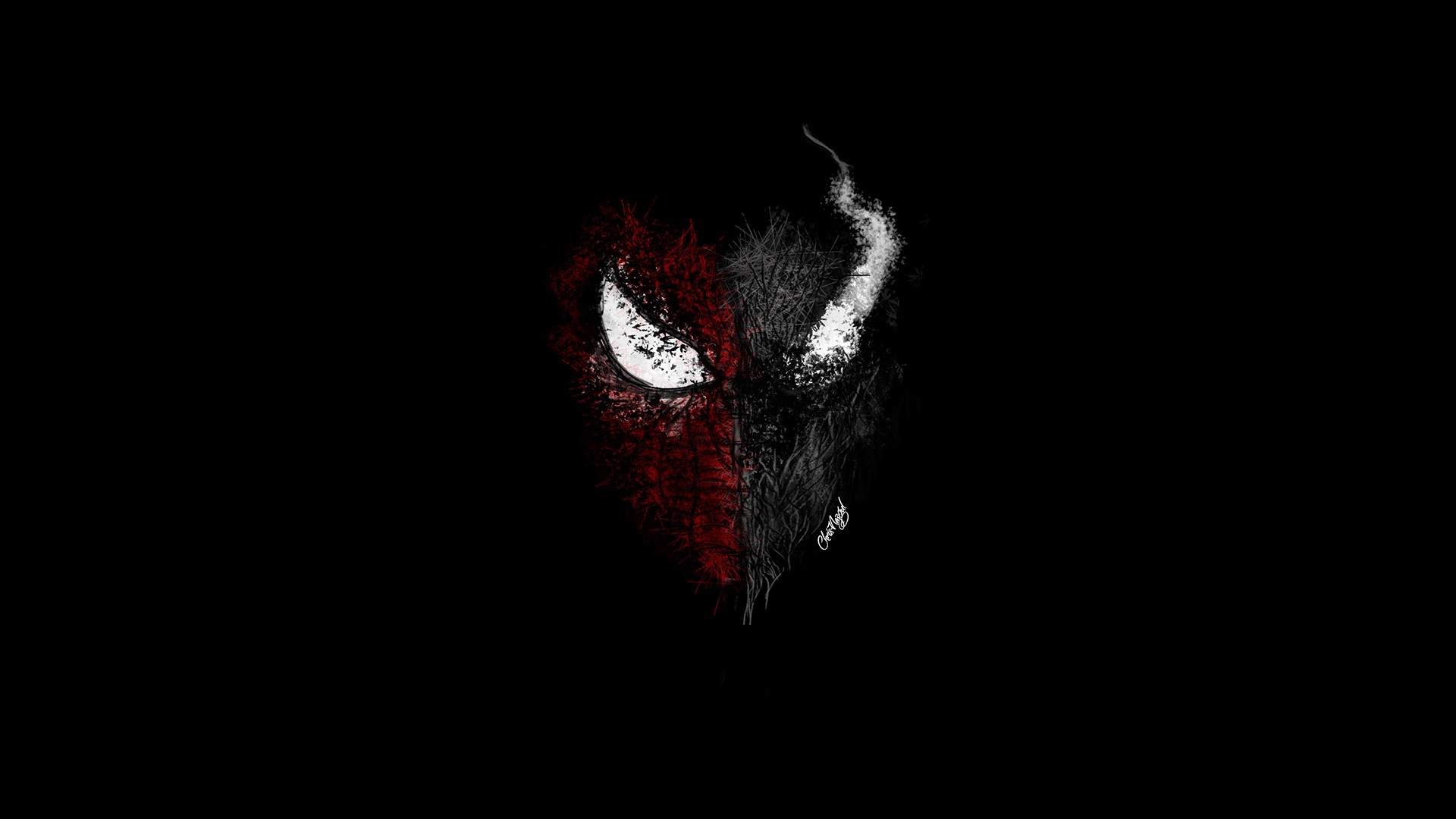 spiderman, venom, superheroes, artist, artwork, digital art, hd, deviantart, HD Wallpaper