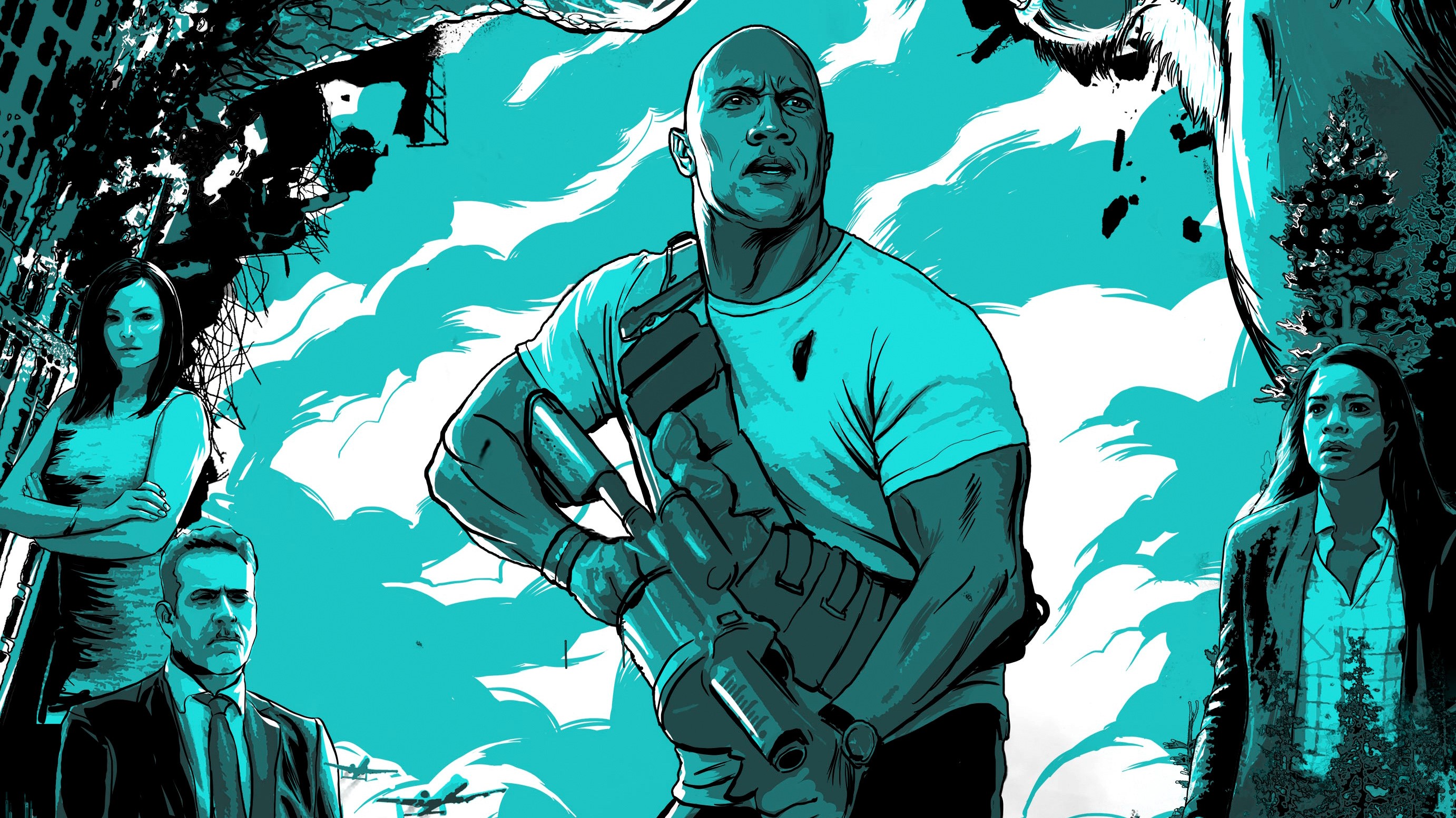 rampage, dwayne johnson, 2018 movies, movies, hd, poster, HD Wallpaper
