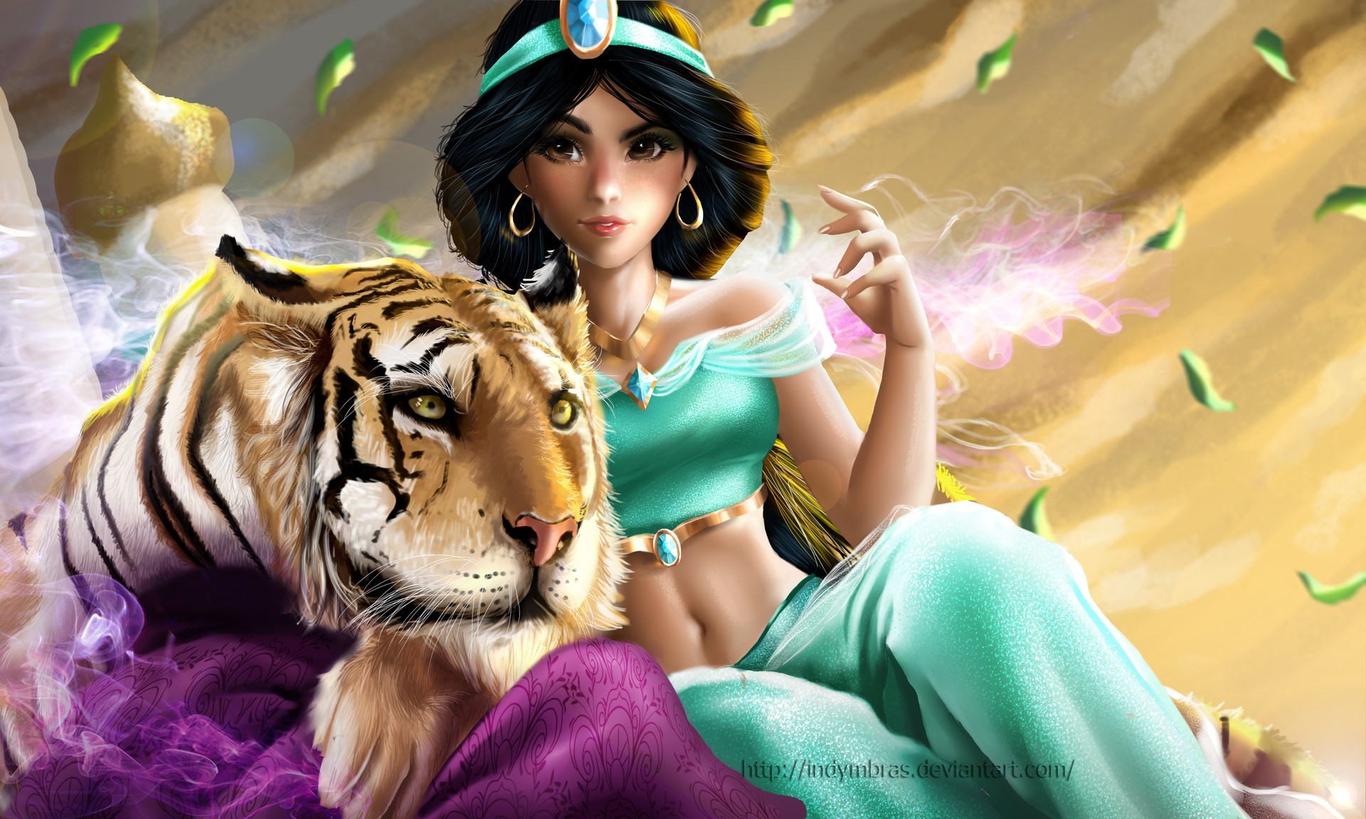 artist, artwork, hd, artstation, digital art, jasmine, tiger, HD Wallpaper