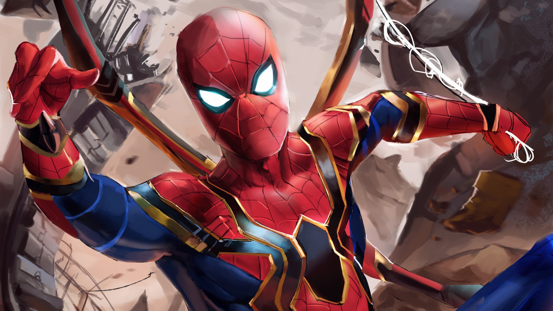 spiderman, avengers infinity war, 2018 movies, movies, hd, artist, artwork, artstation, HD Wallpaper