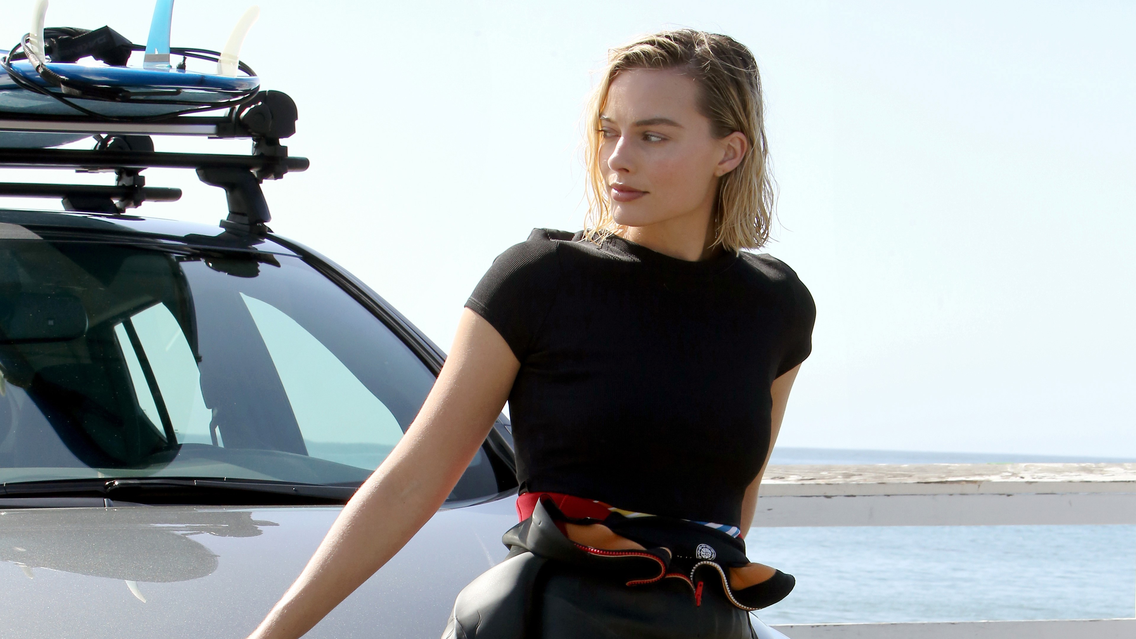 margot robbie, celebrities, girls, nissan, hd, 4k, HD Wallpaper