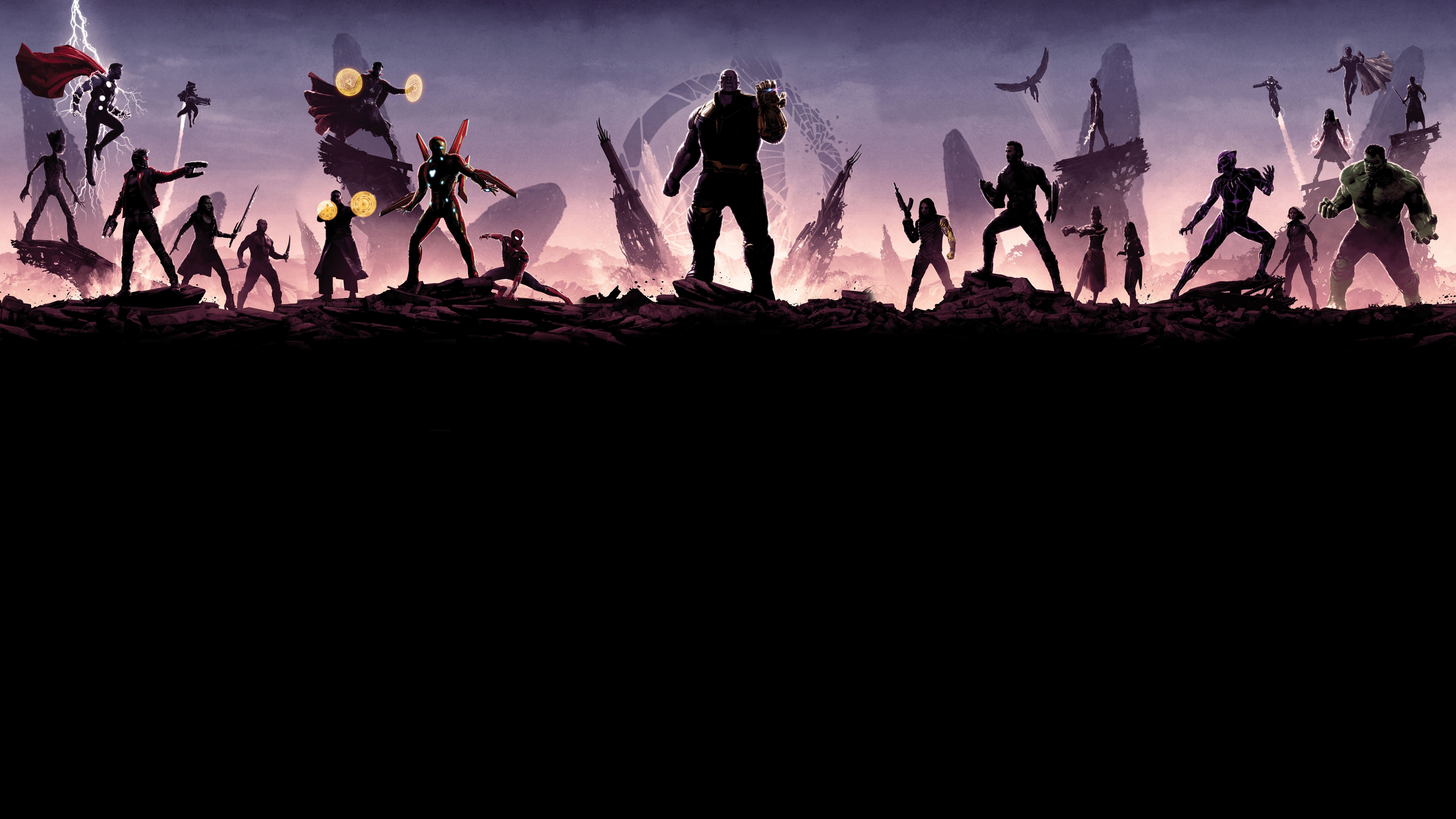 avengers infinity war, 2018 movies, movies, hd, 4k, 5k, 8k, minimalism, minimalist, superheroes, HD Wallpaper