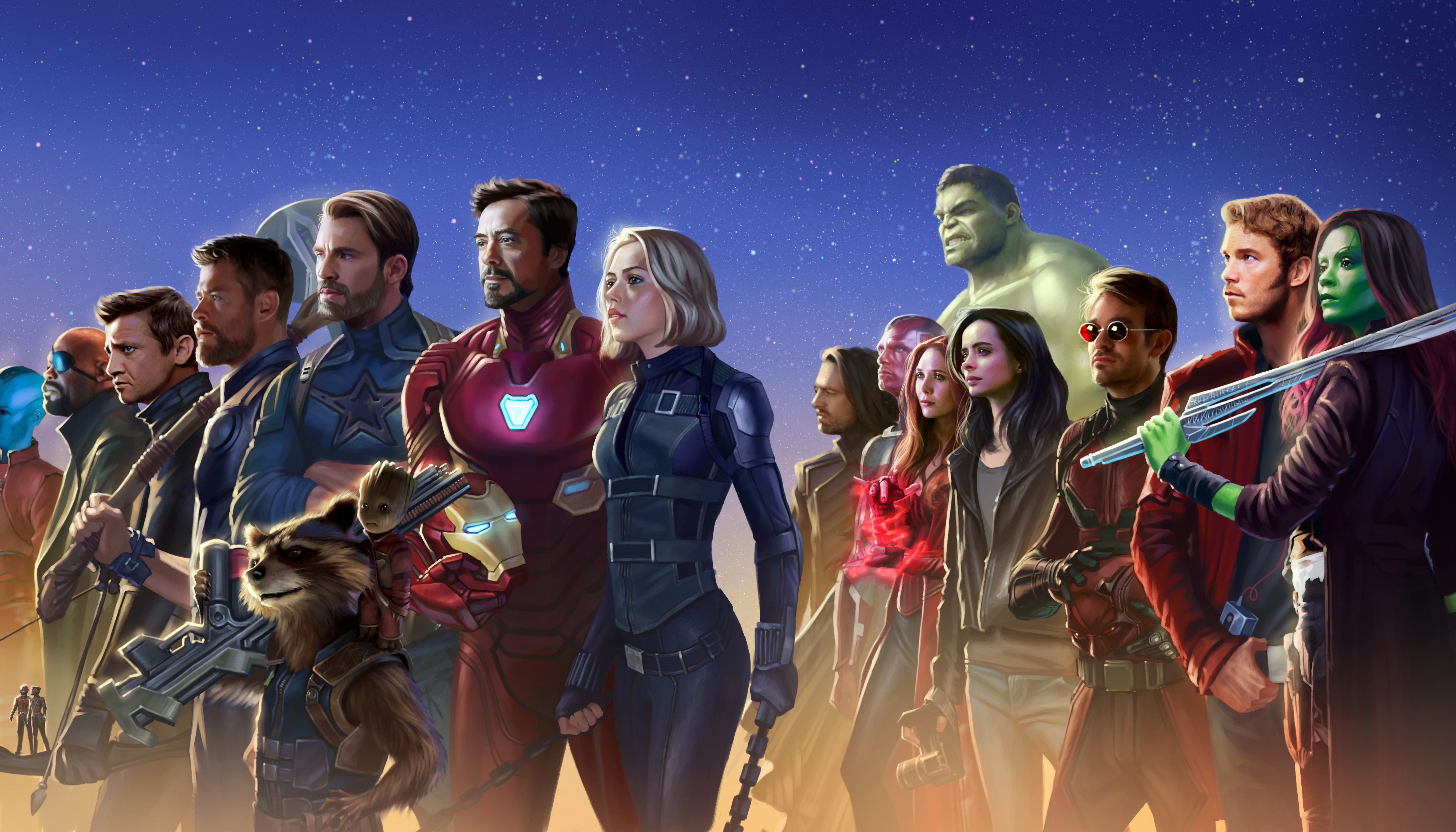 avengers infinity war, 4k, 5k, 2018 movies, movies, hd, artist, artwork, deviantart, HD Wallpaper
