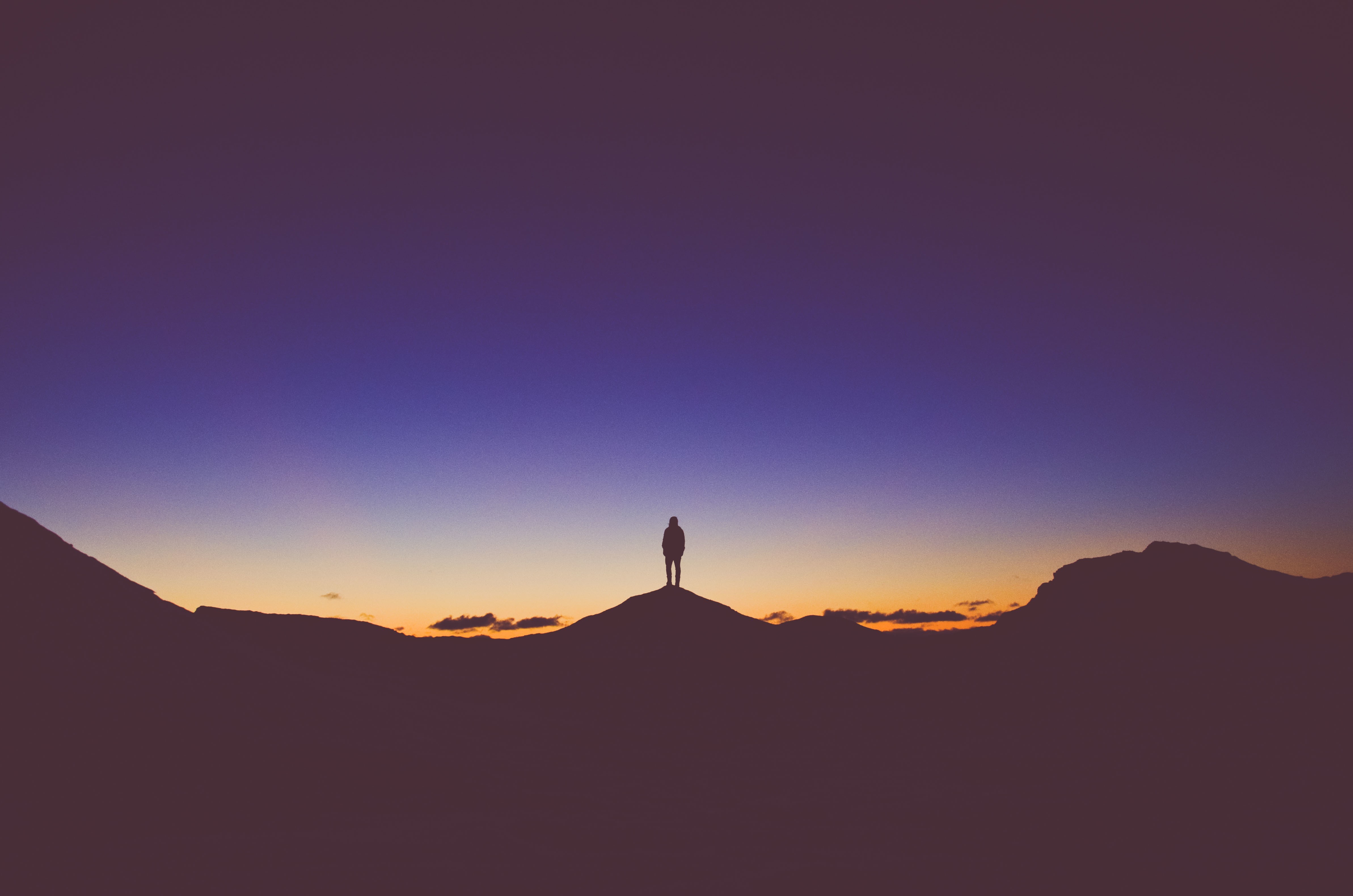 silhouette, photography, hd, 4k, 5k, mountains, sunset, HD Wallpaper