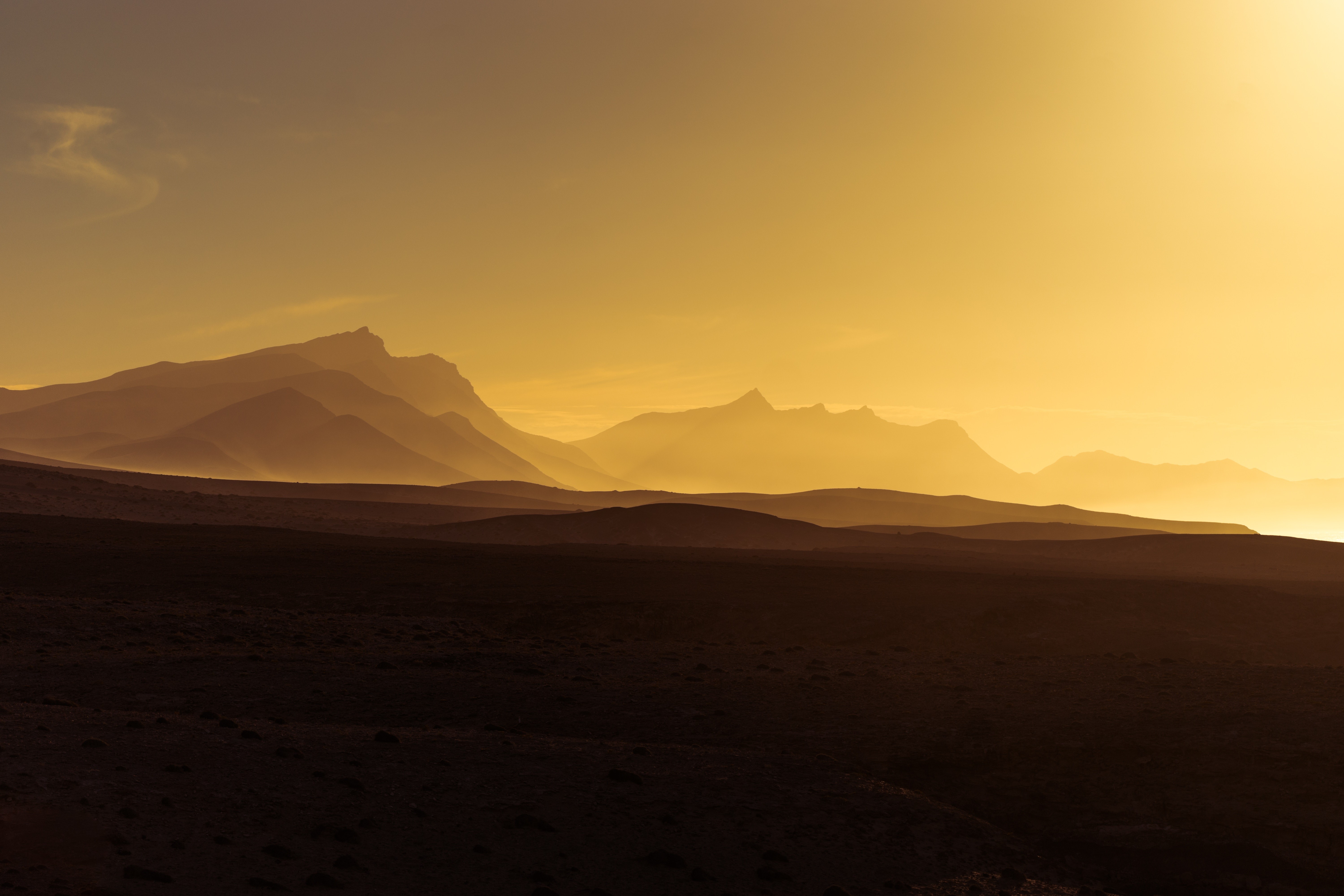 mountains, nature, hd, 4k, 5k, sunrise, sunset, dusk, dawn, HD Wallpaper