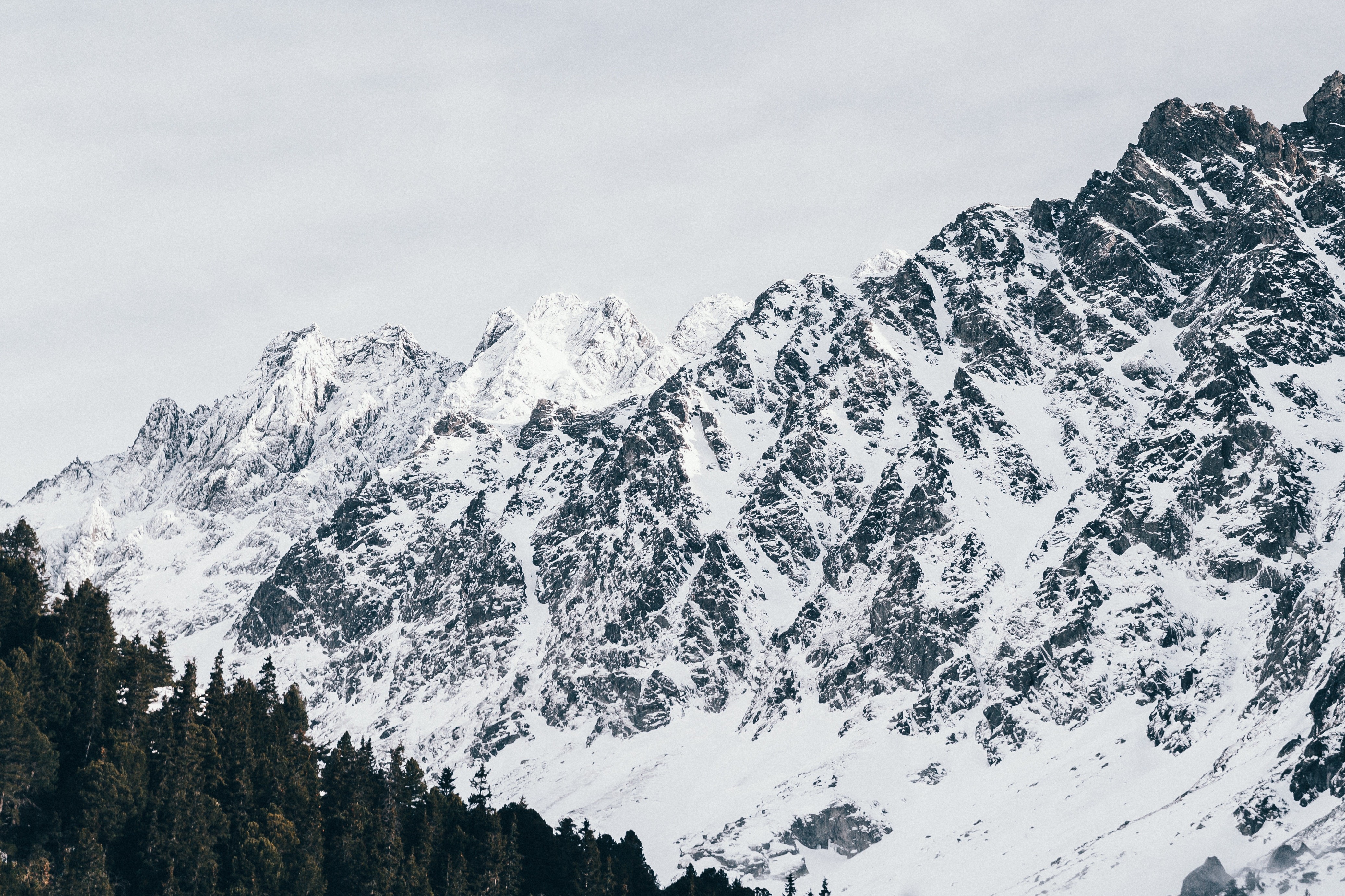 snow, mountains, nature, hd, 4k, glacier, HD Wallpaper