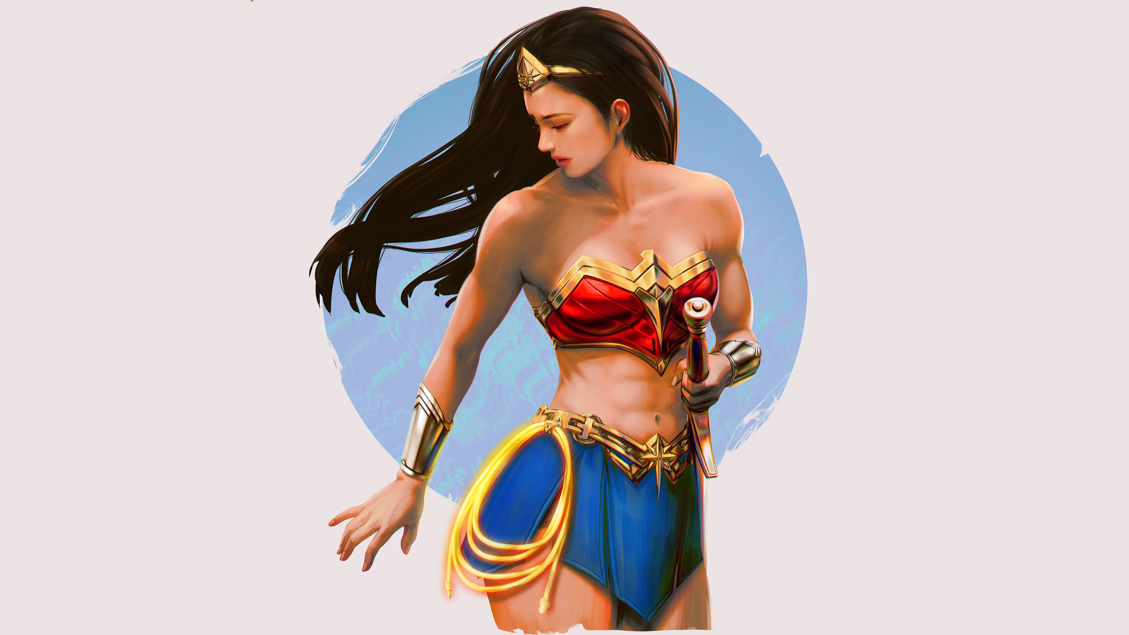 wonder woman, superheroes, artwork, hd, 4k, artstation, HD Wallpaper