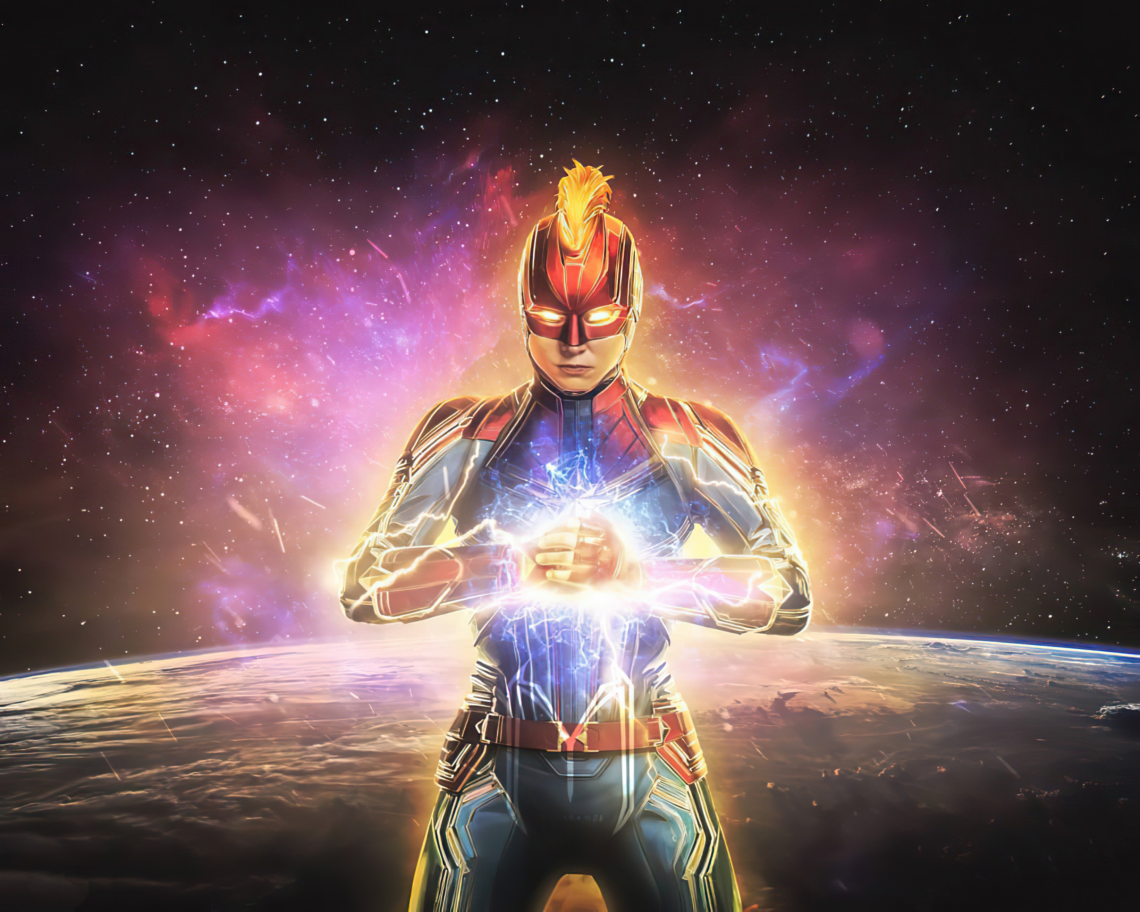 captain marvel, superheroes, artwork, artist, hd, 4k, HD Wallpaper