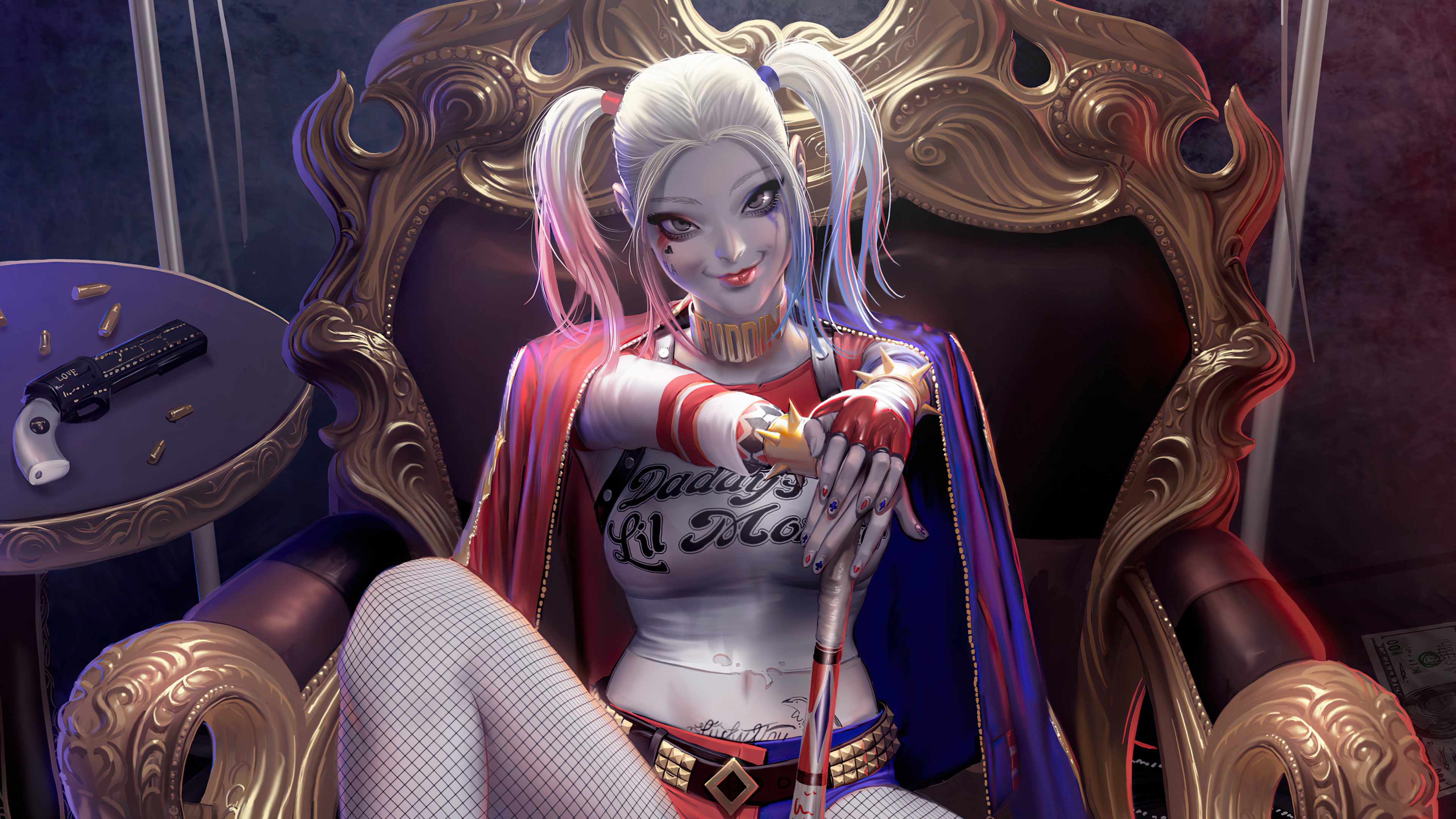 harley quinn, superheroes, artwork, artist, hd, 4k, artstation, HD Wallpaper