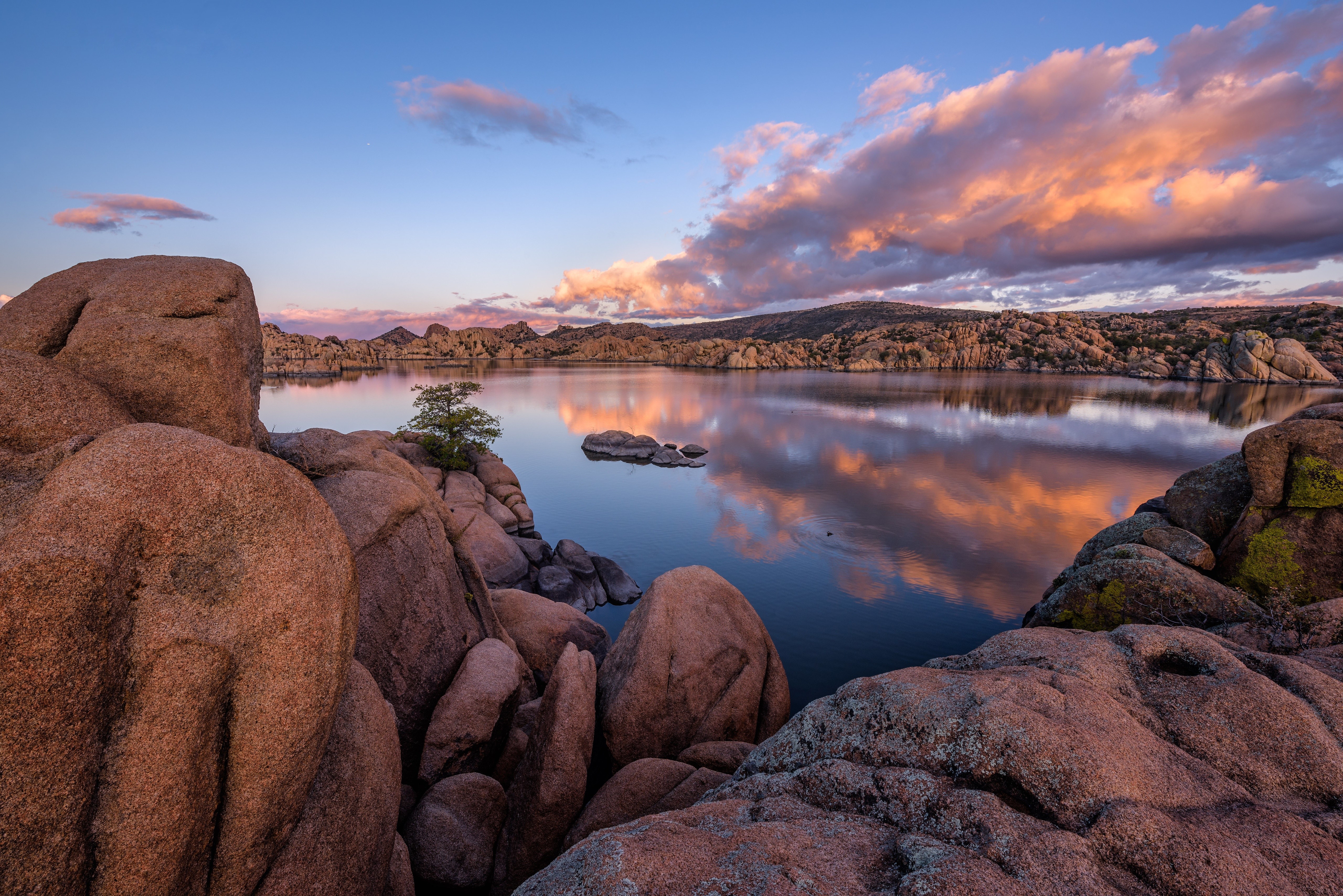 lake, world, nature, hd, 4k, 5k, usa, rocks, HD Wallpaper