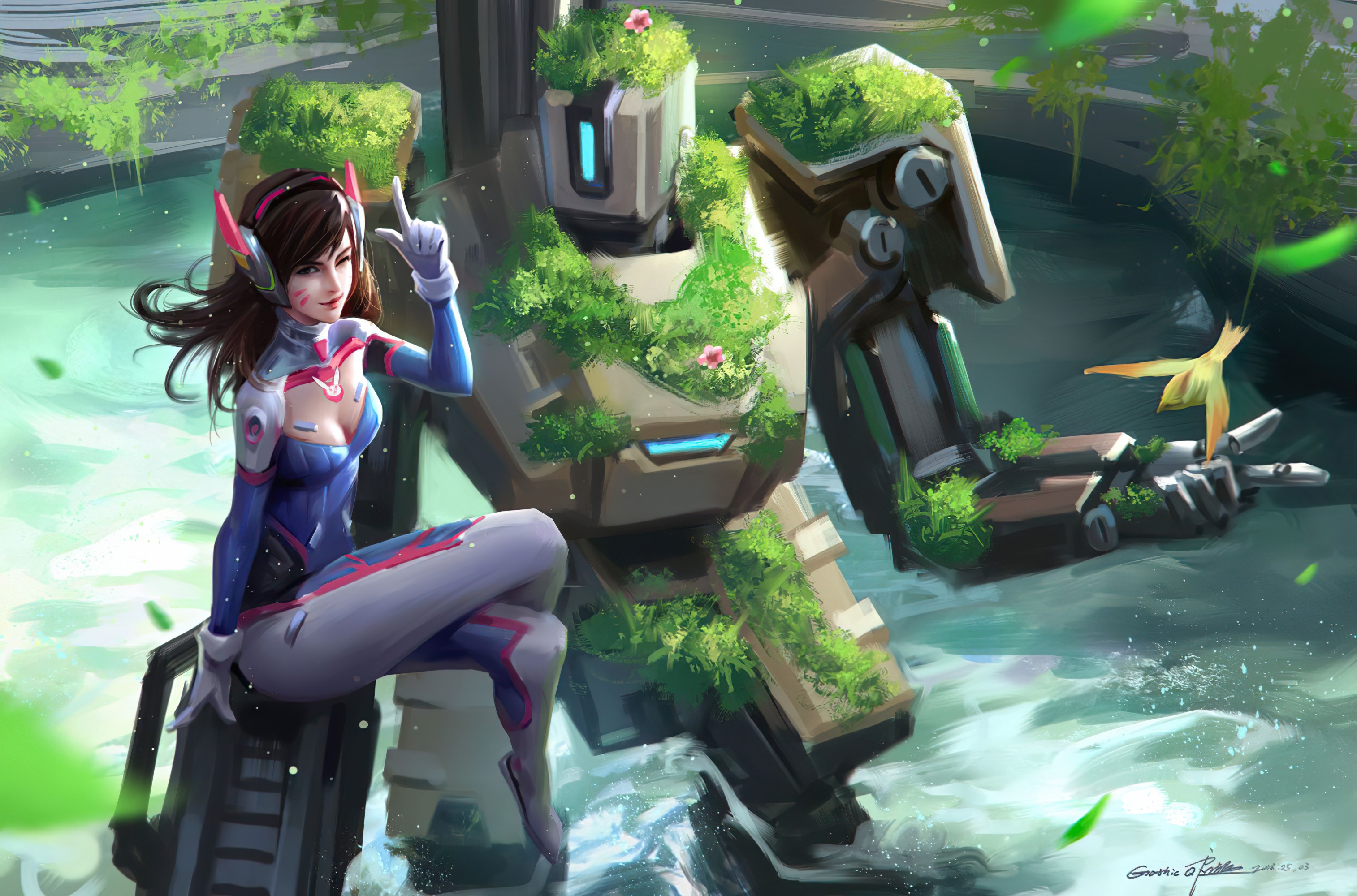dva overwatch, overwatch, games, hd, 4k, artstation, HD Wallpaper