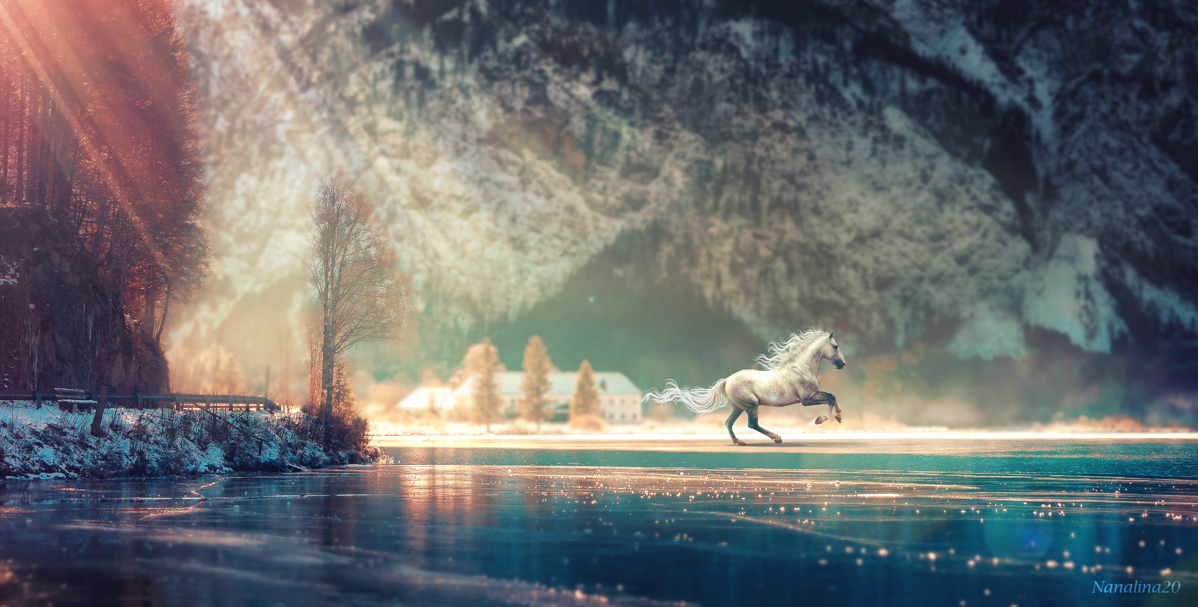 horse, animals, hd, 4k, artist, deviantart, HD Wallpaper